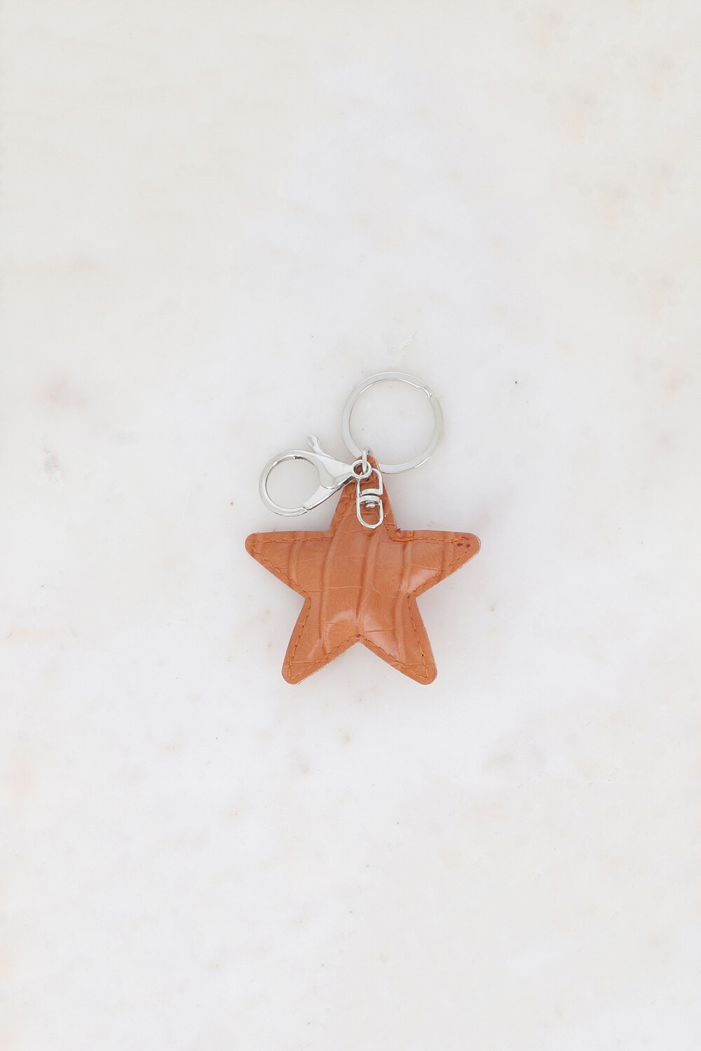 Wholesaler Bohm - Key holder - Star in faux leather Croco effect
