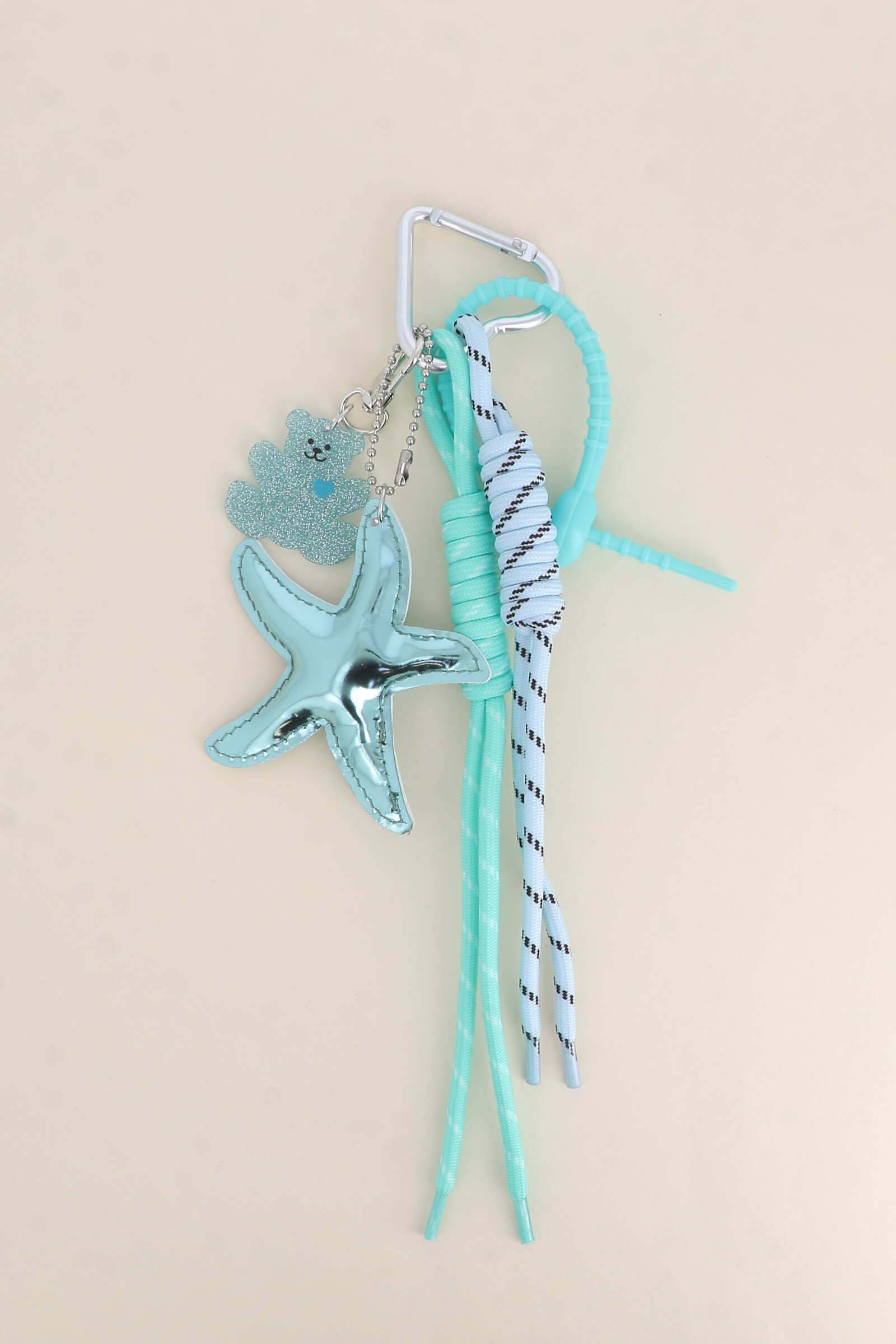 Wholesaler Bohm - Bag grigri - attachment, lace, glitter resin bear and seasick