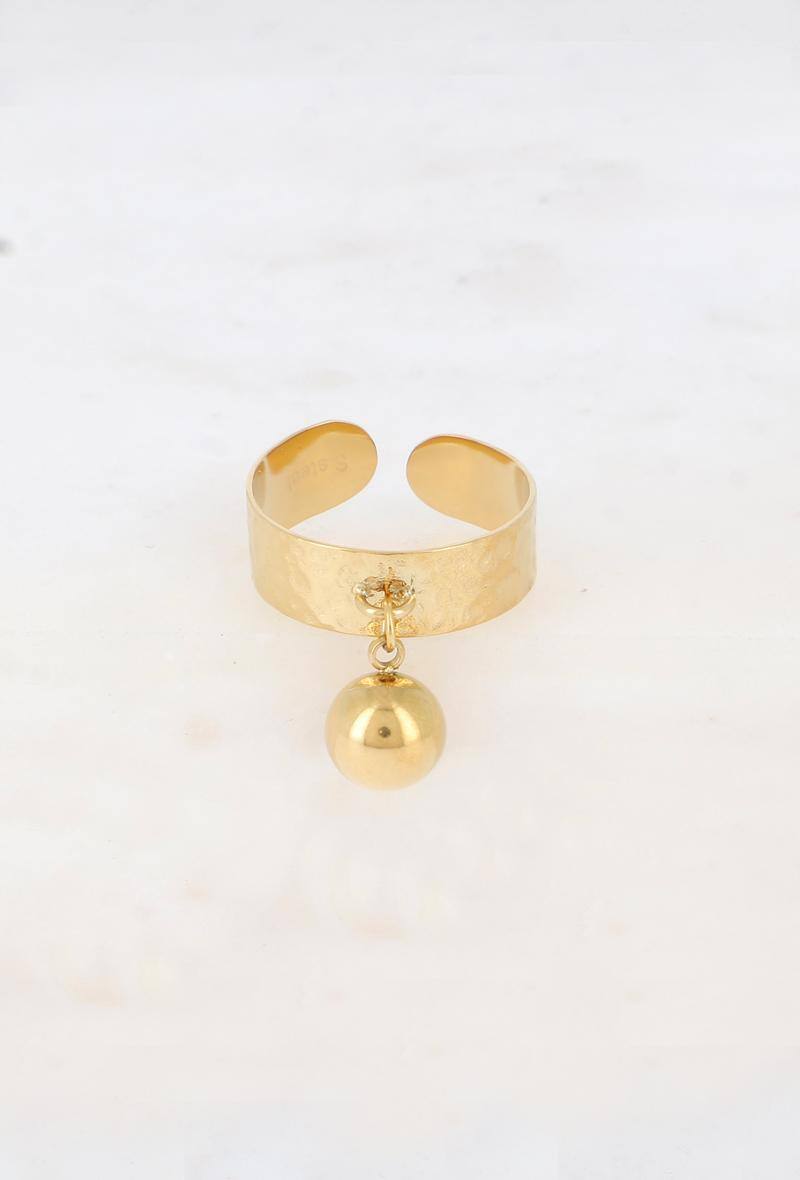 Wholesaler Bohm - Hammered ring with ball tassel