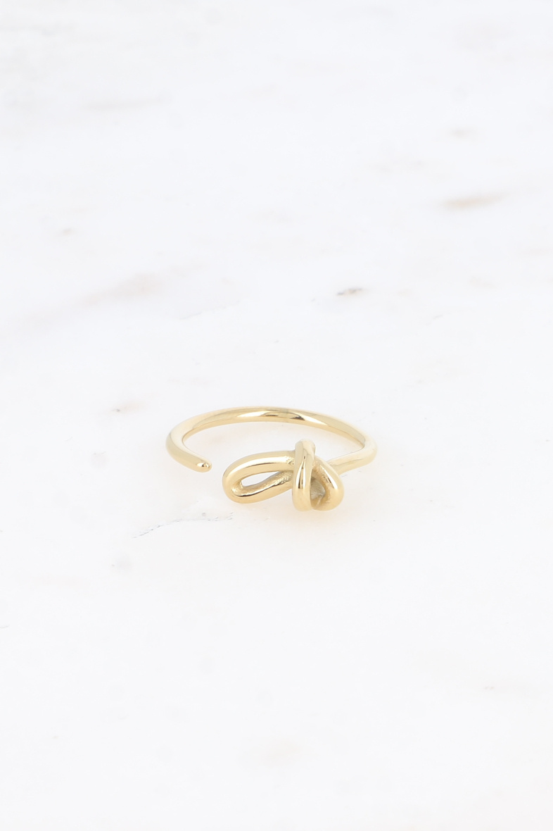 Großhändler Bohm - Ring – dünn und offen, Knoten an der Seite