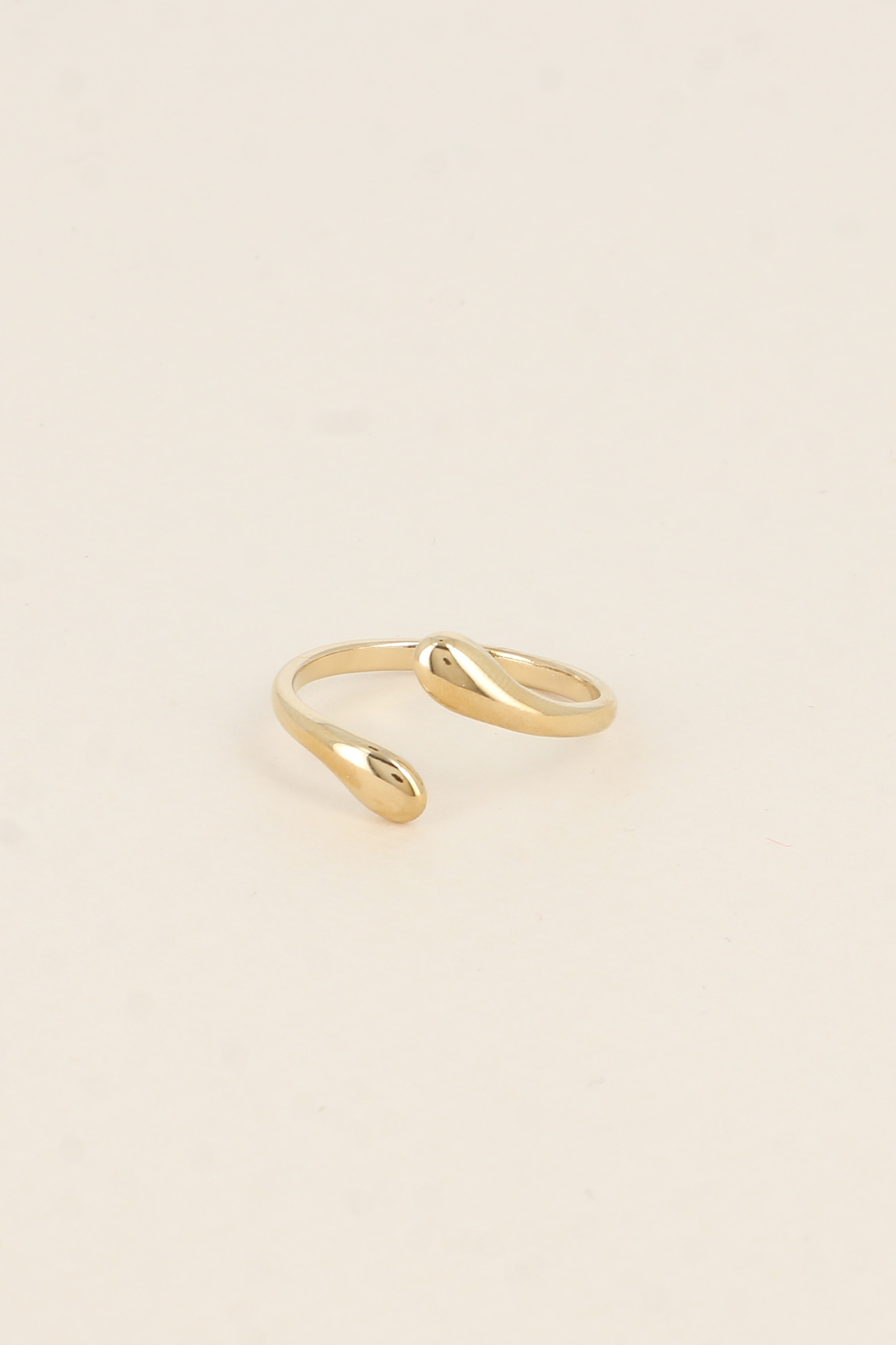 Grossiste Bohm - Bague ouverte et fine - 2 lignes entrecroisées