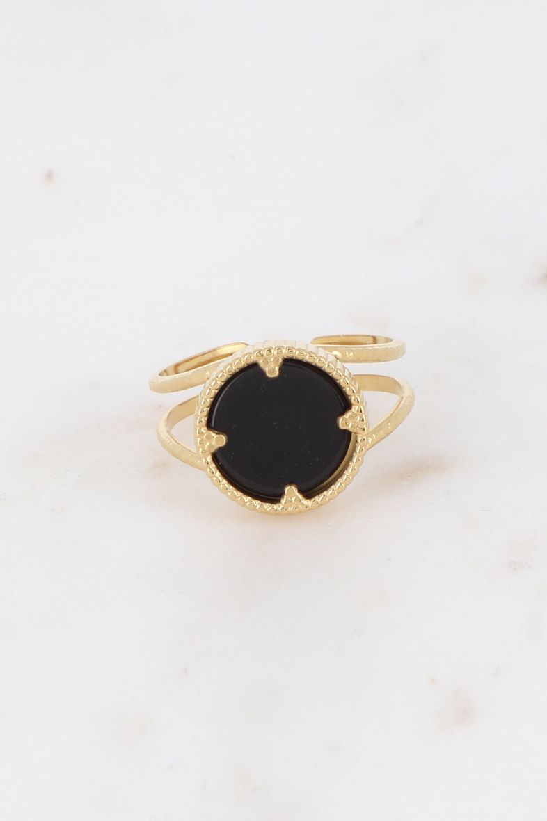 Mayorista Bohm - Anillo Oria - piedra redonda y garras triangulares