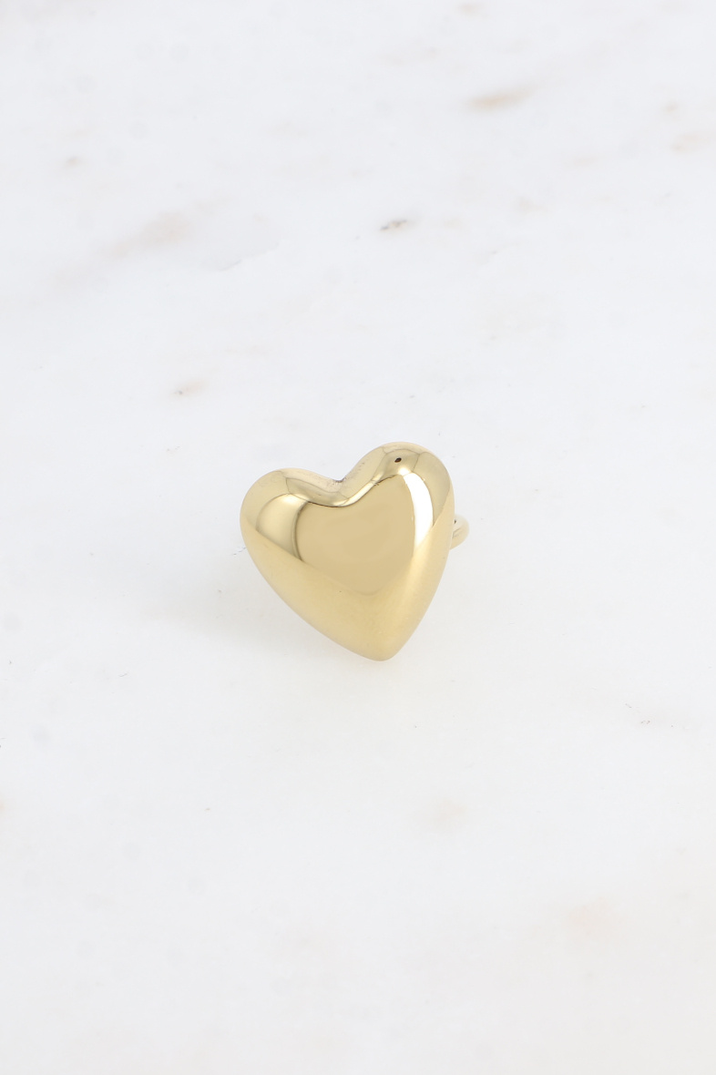 Grossista Bohm - Anello - anello sottile e grande, cuore liscio e specchiato