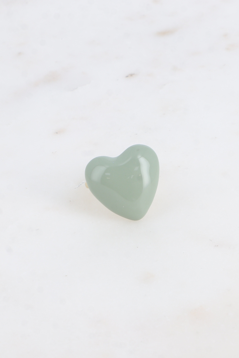 Grossista Bohm - Anello - anello sottile e grande cuore smaltato