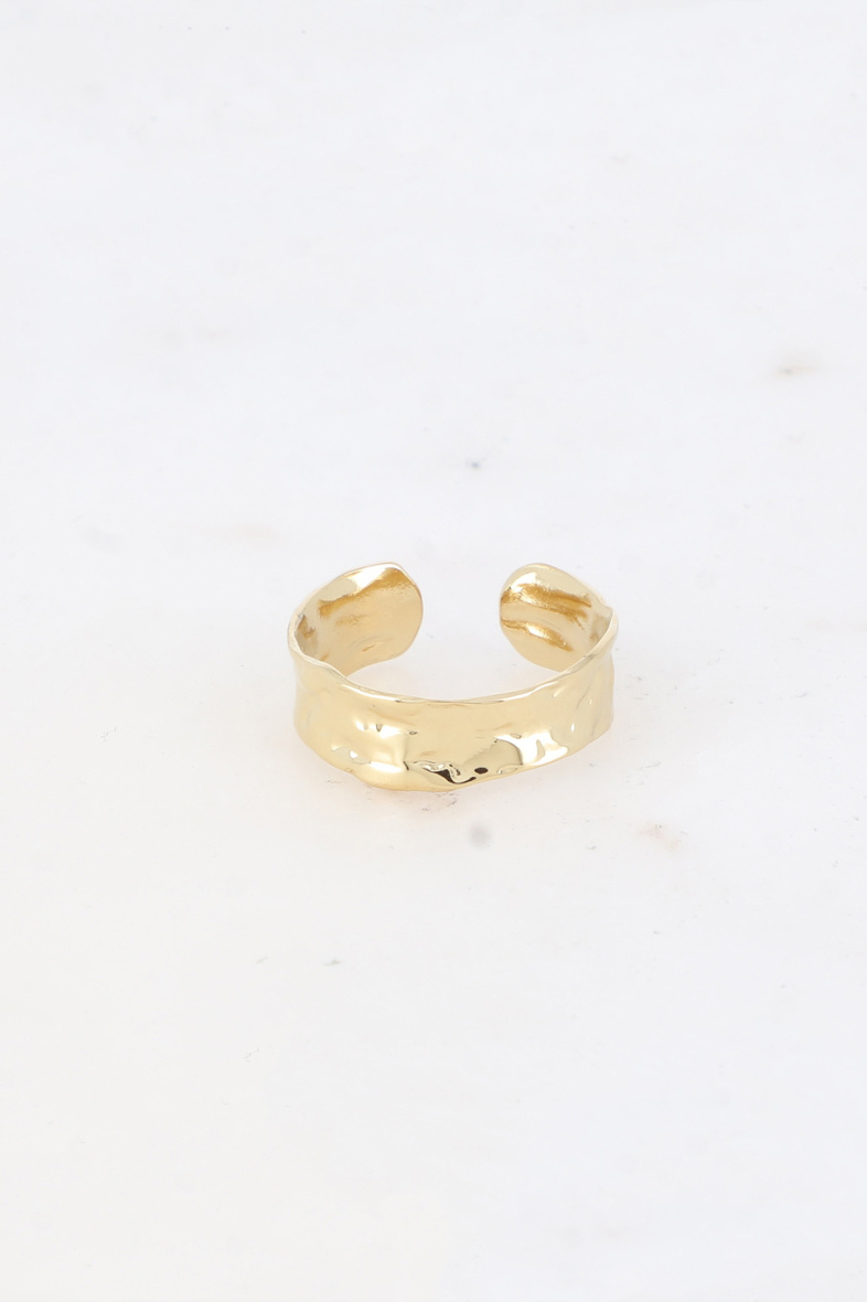 Grossiste Bohm - Bague - effet martelé en acier inoxydable