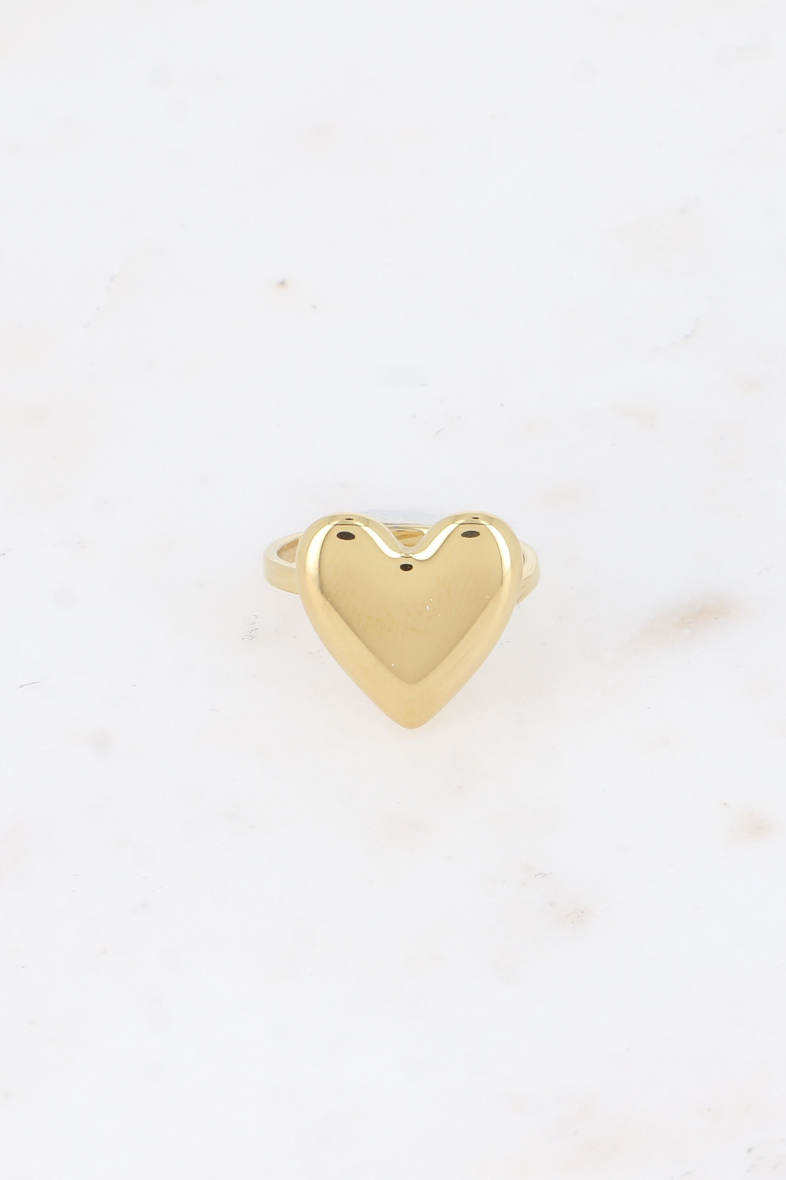 Grossiste Bohm - Bague - motif coeur lisse et brillant