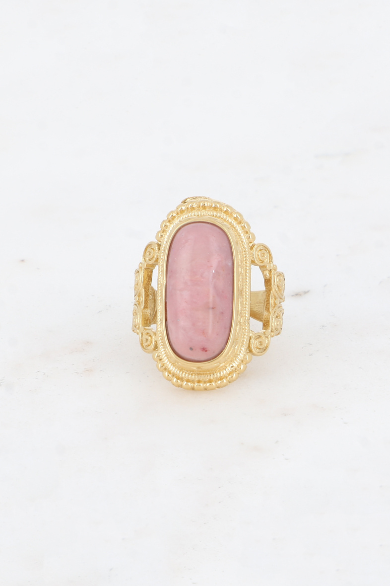 Wholesaler Bohm - Ring - signet ring, natural stone and Asian motifs