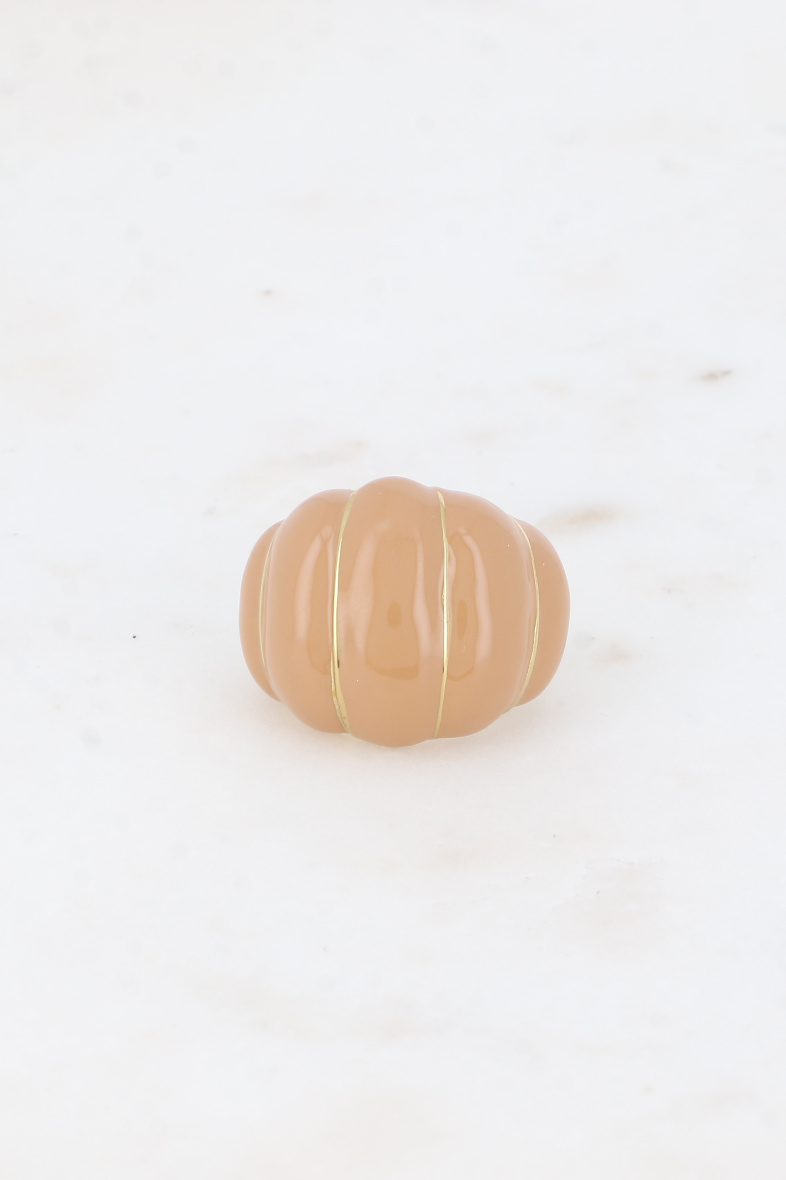 Mayorista Bohm - Anillo - forma redondeada efecto concha con esmalte