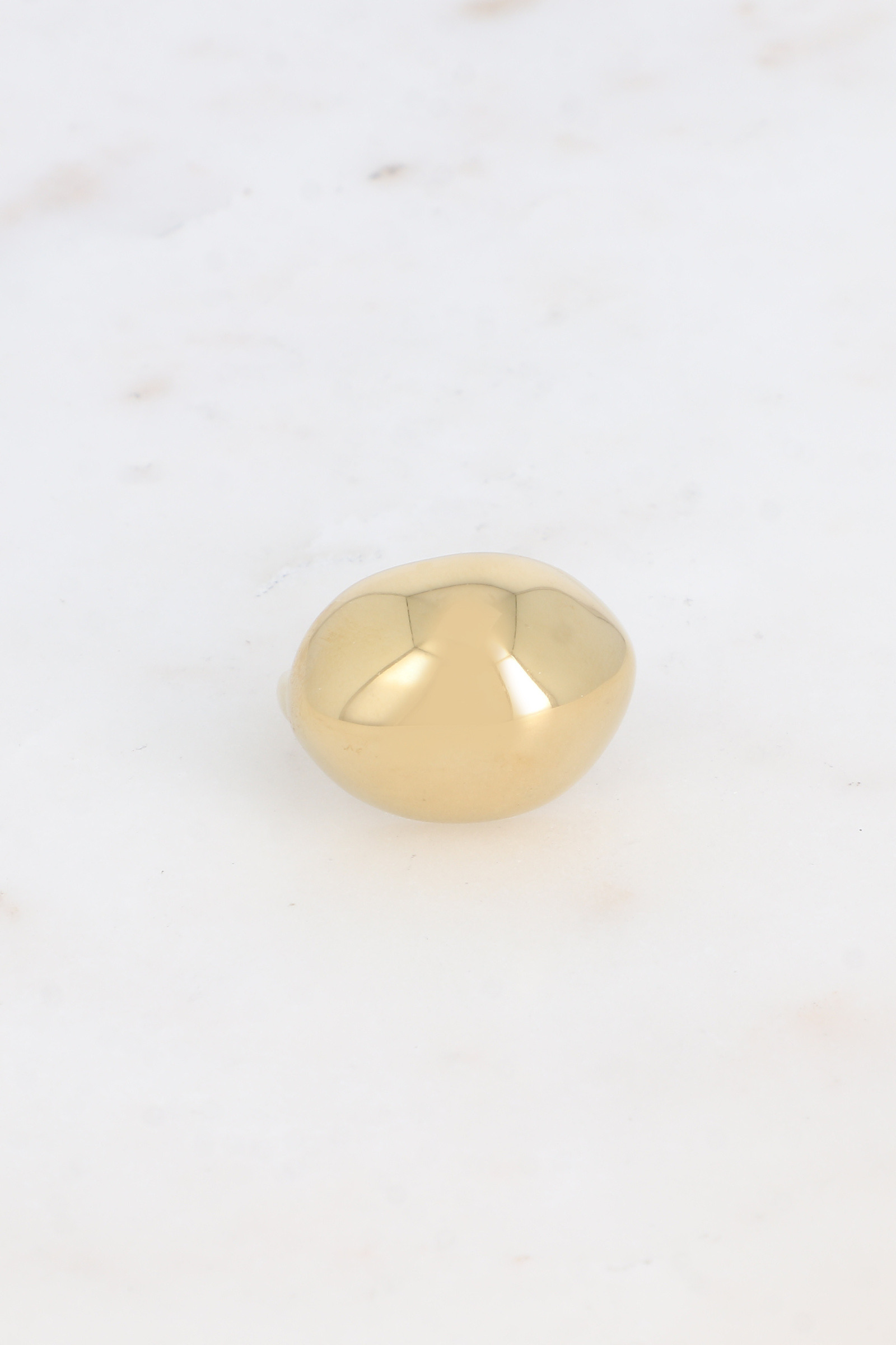 Grossiste Bohm - Bague - pièce bombée ovale en acier inoxydable