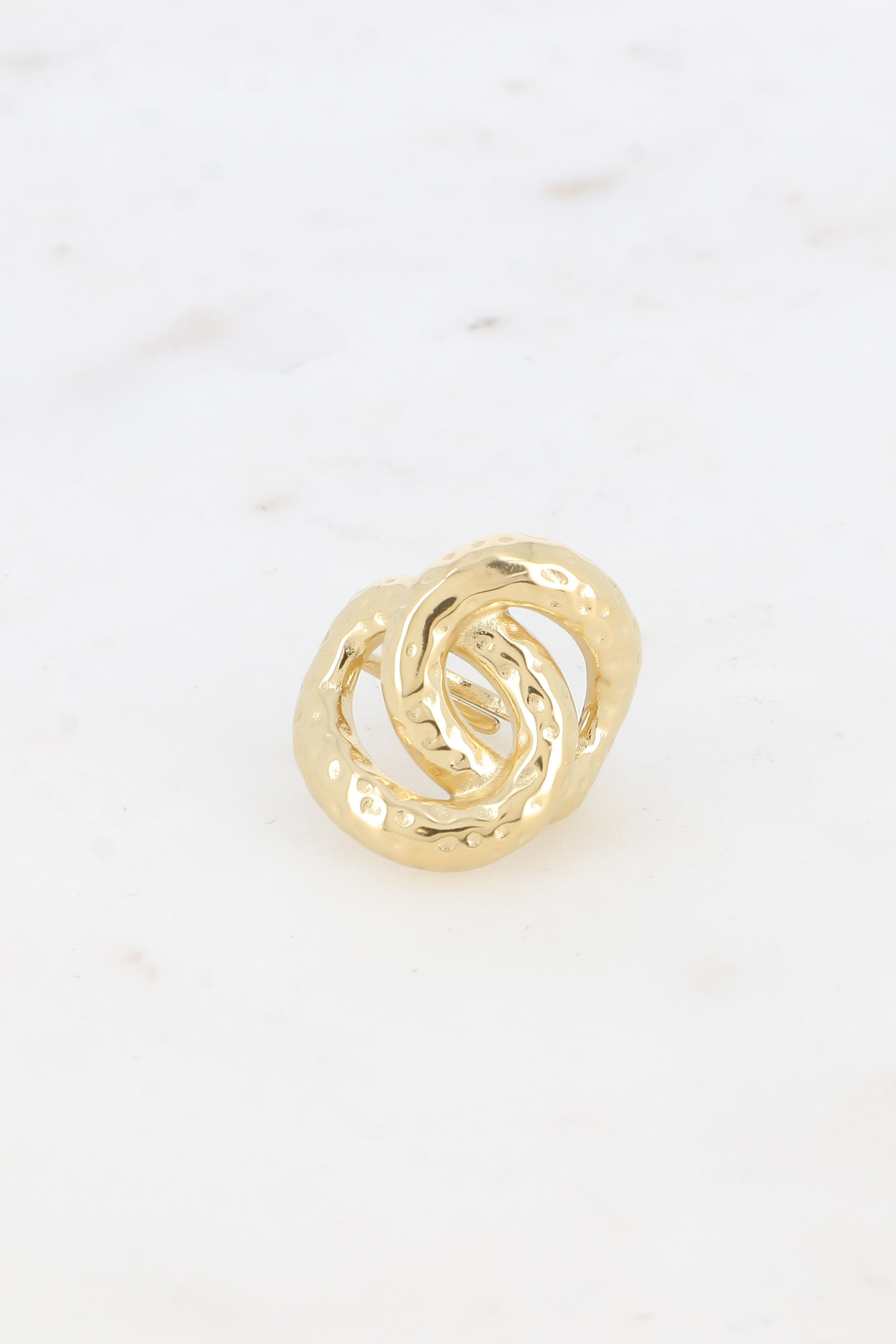 Grossiste Bohm - Bague - double anneau martelé et ajouré
