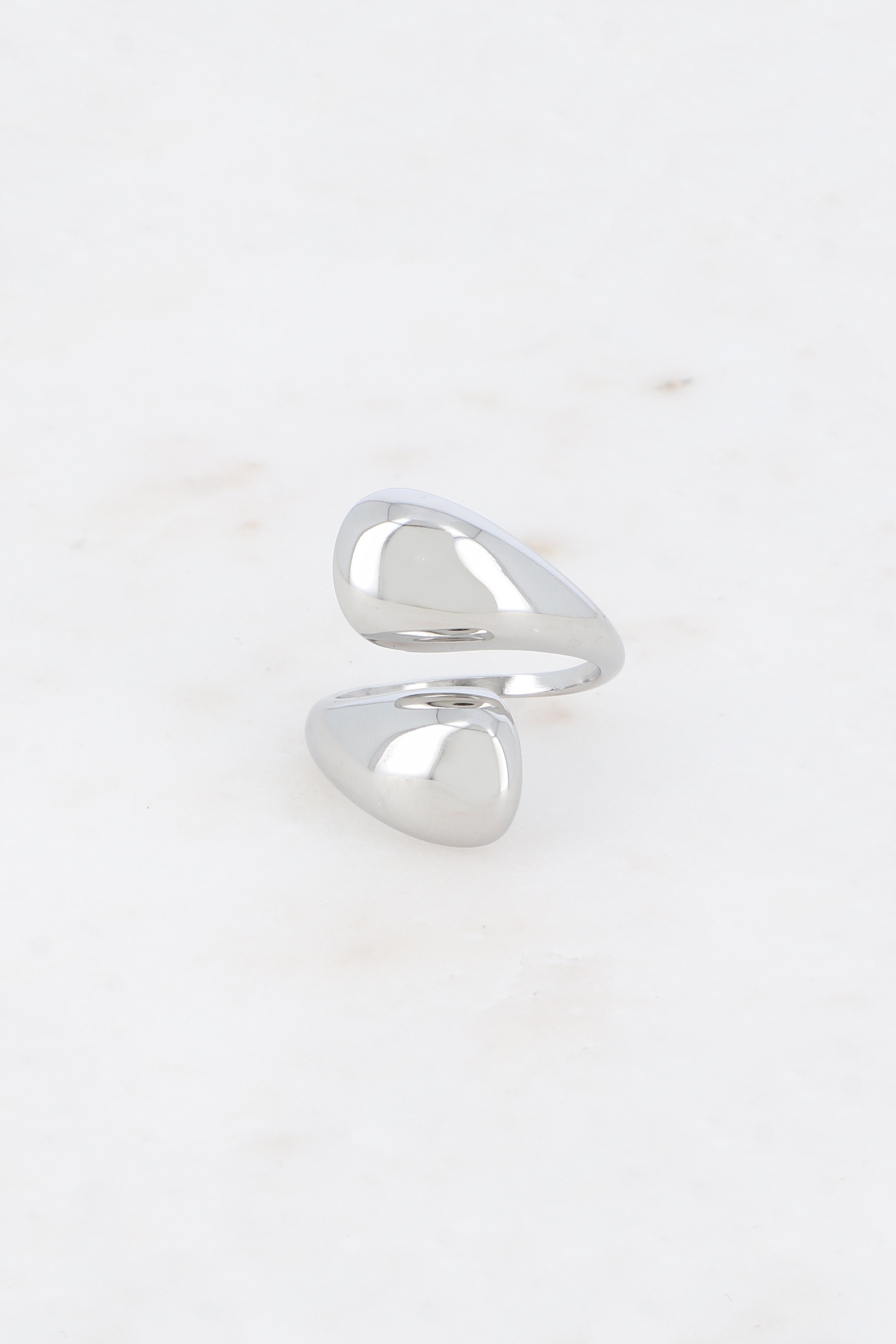 Grossiste Bohm - Bague ouverte - formes bombées entrelacées