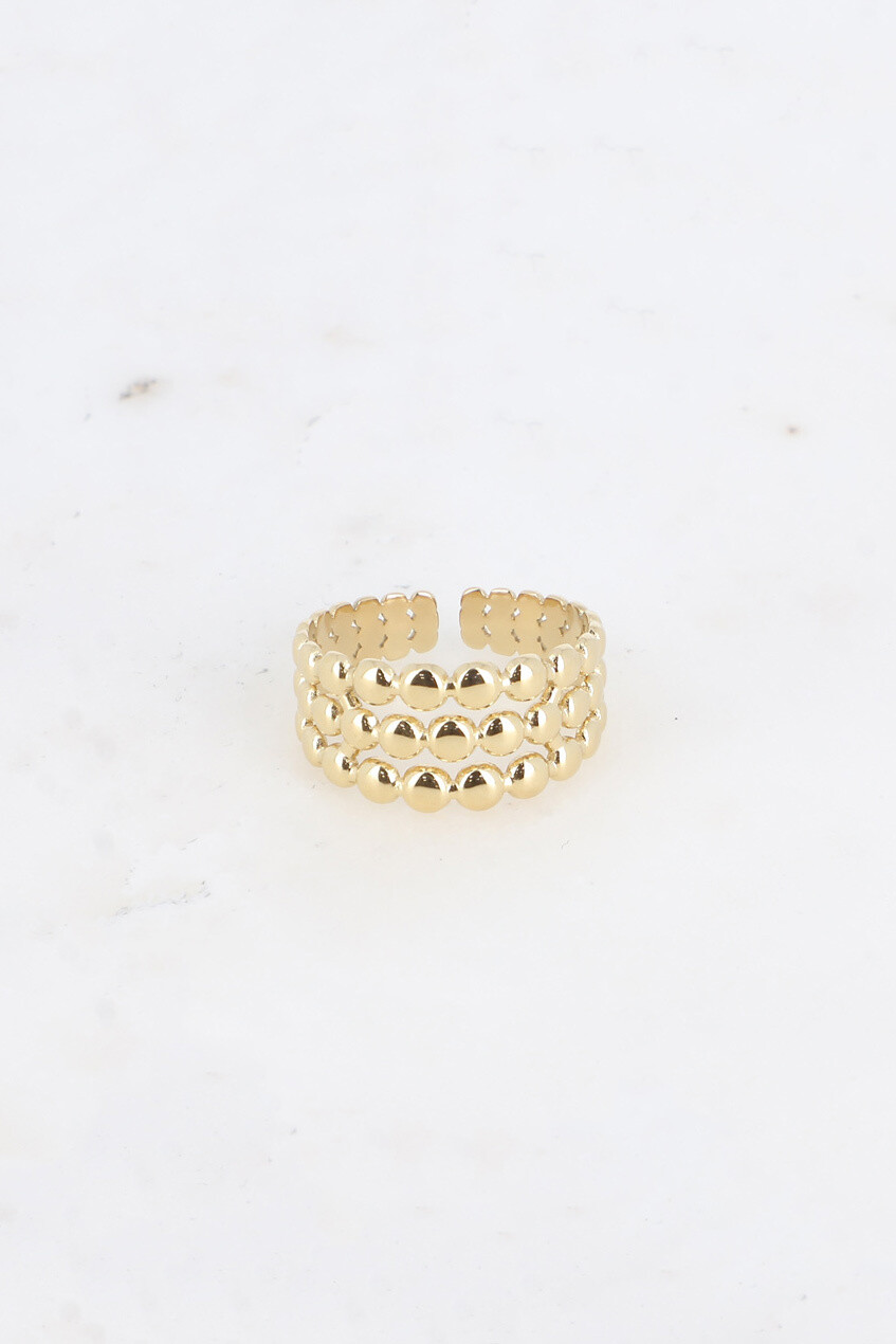Großhändler Bohm - Ring – 3 Reihen, Ring mit Milgrain-Perleffekt