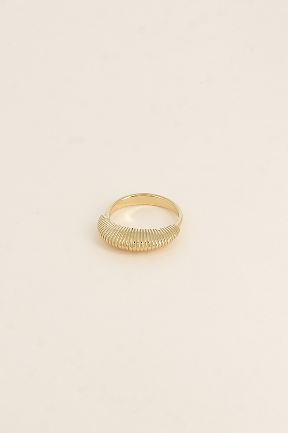 Mayorista Bohm - Anillo - pieza abombada acanalada plana