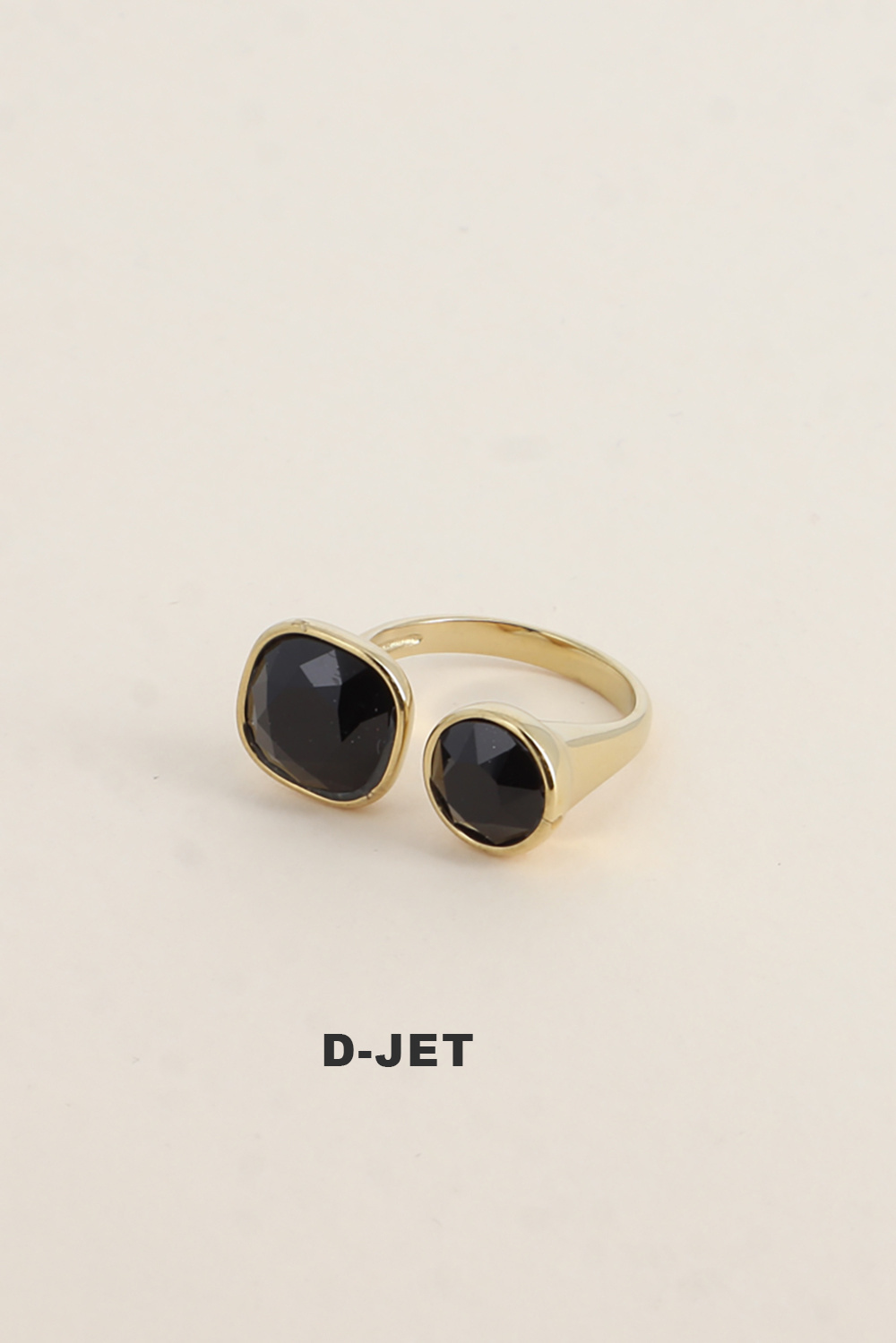 Mayorista Bohm - Anillo abierto dorado - adornado con cristales de Swarovski® de 10mm y SS39