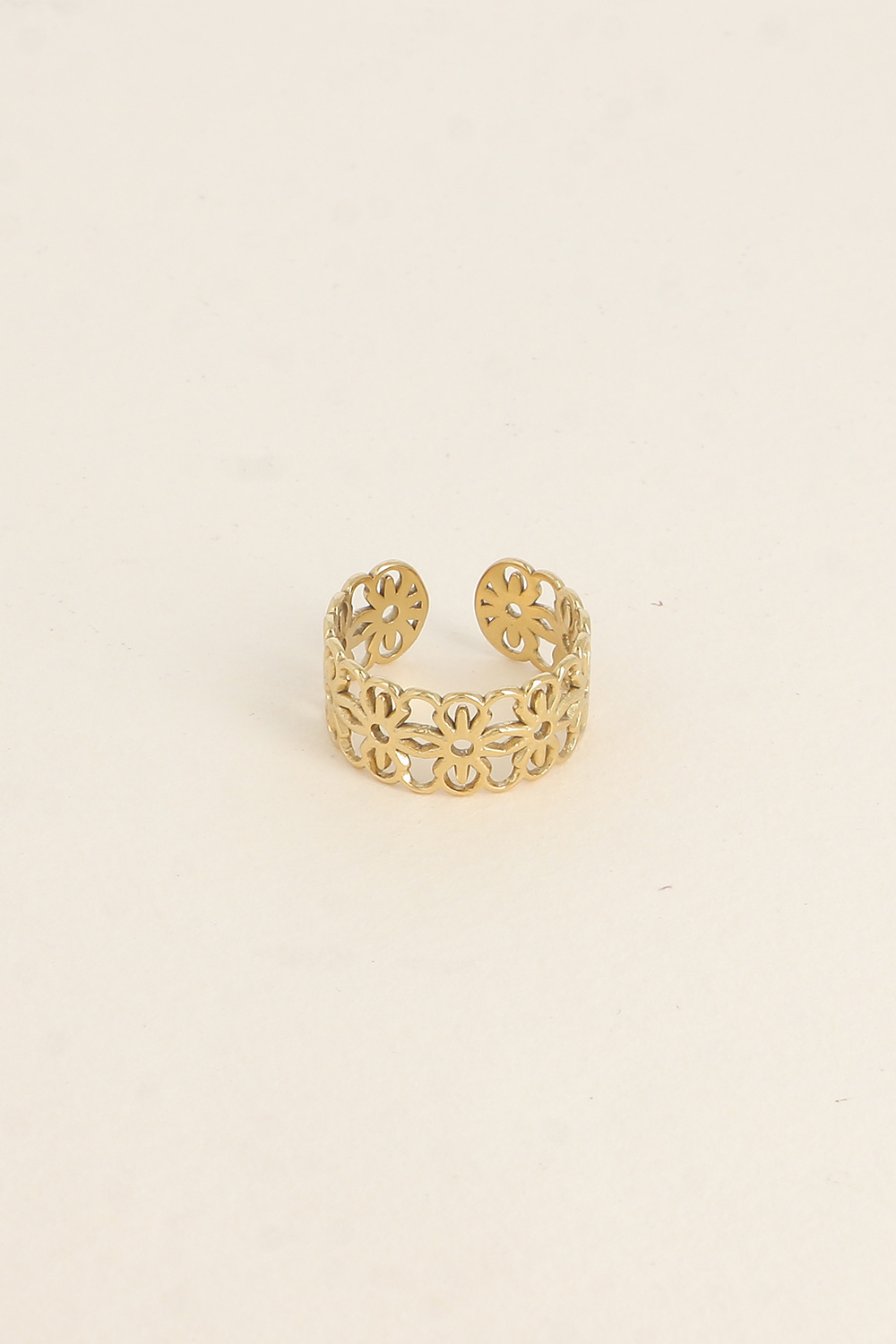 Grossiste Bohm - Bague - motifs floraux ajourés