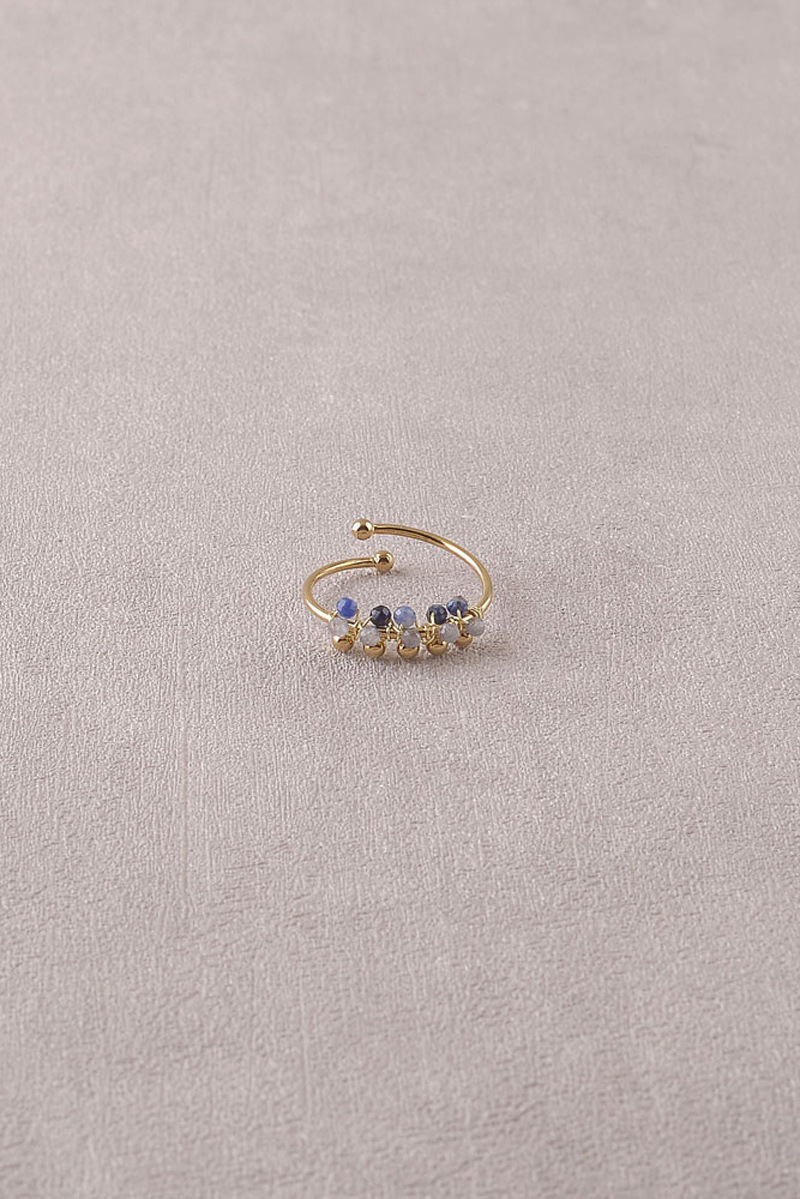 Wholesaler Bohm - Ring - round natural stones and beads