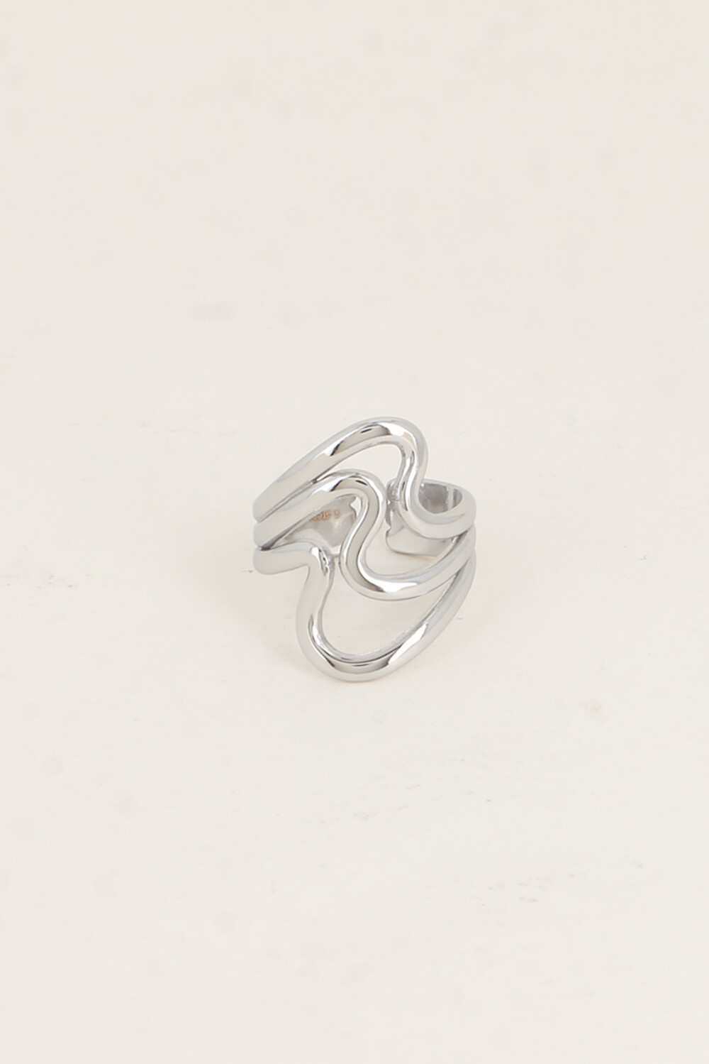 Wholesaler Bohm - Wide ring - 3 wavy lines