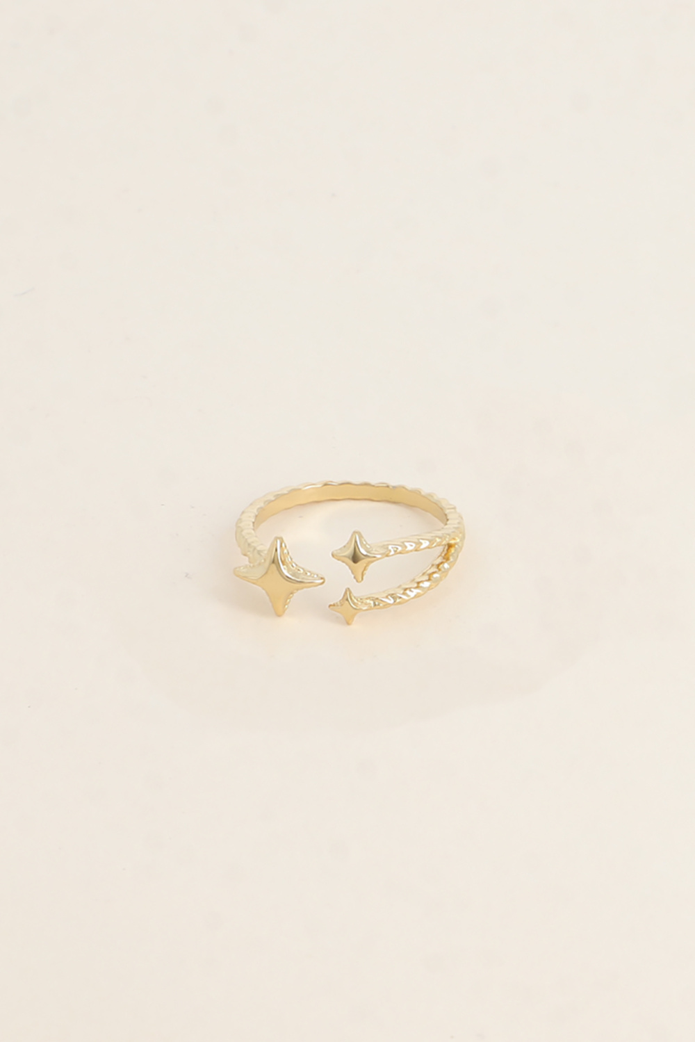 Mayorista Bohm - Anillo abierto - banda trenzada y 3 estrellas del Norte