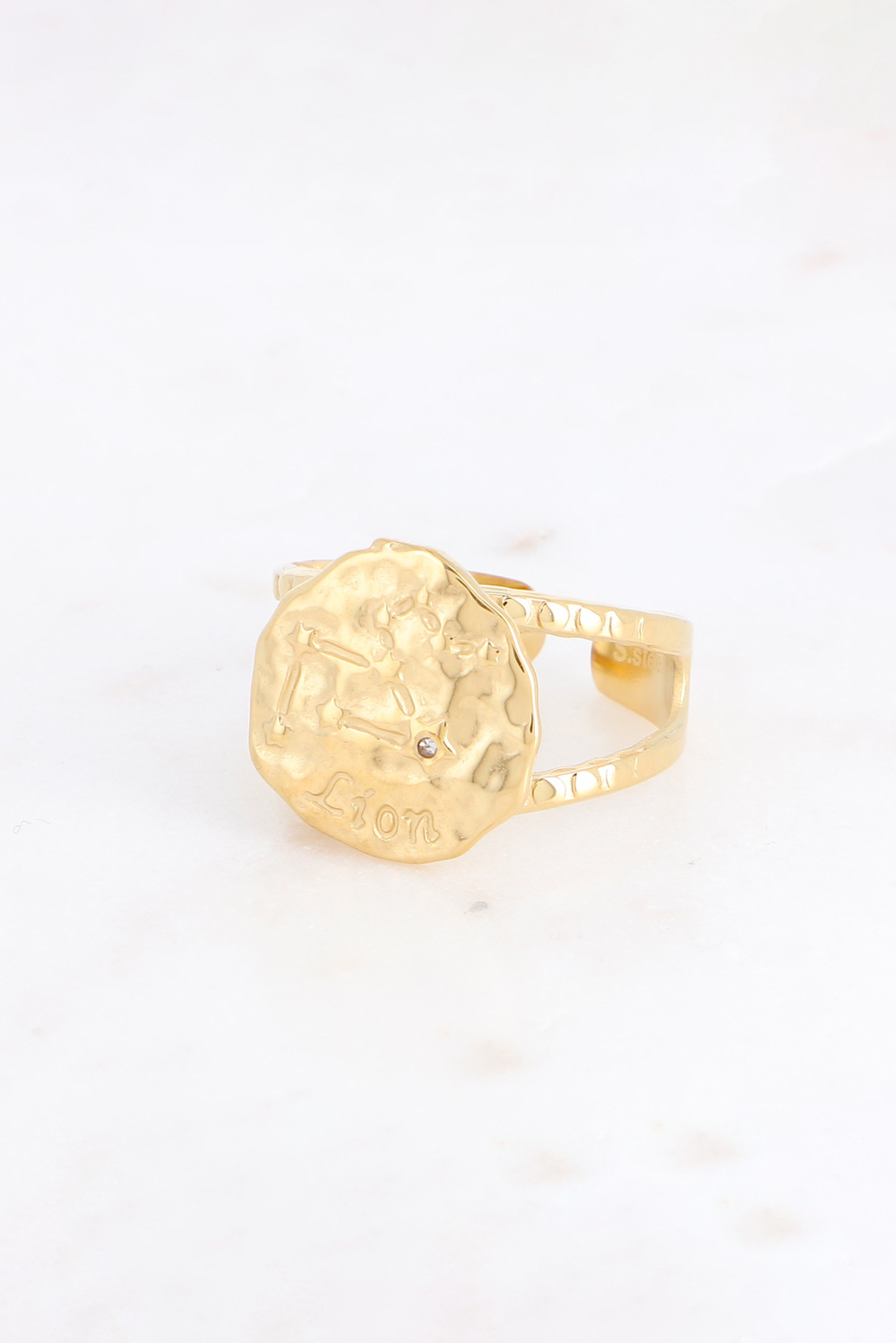 Mayorista Bohm - Anillo Astro efecto martillado - Leo
