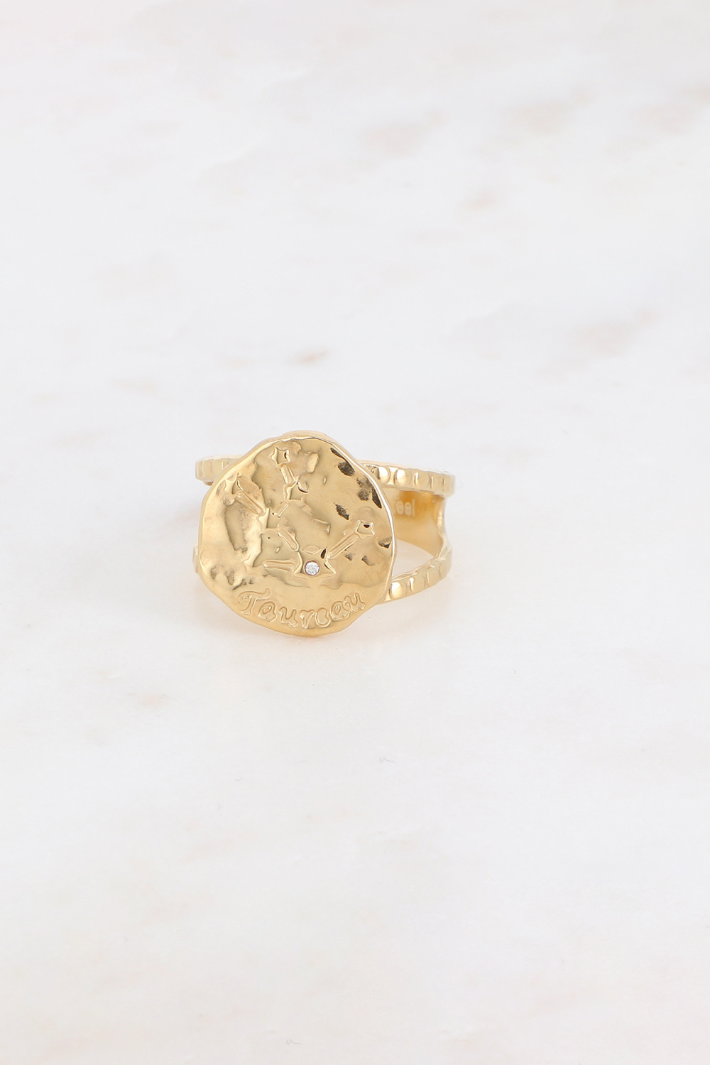 Mayorista Bohm - Anillo Astro con efecto martillado - Tauro