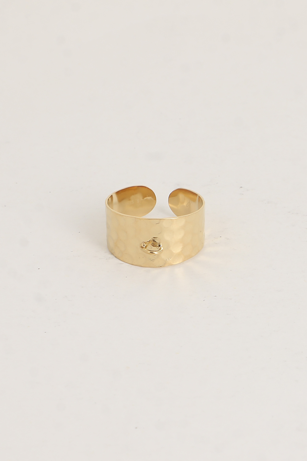 Grossiste Bohm - Bague - anneau facetté effet martelé