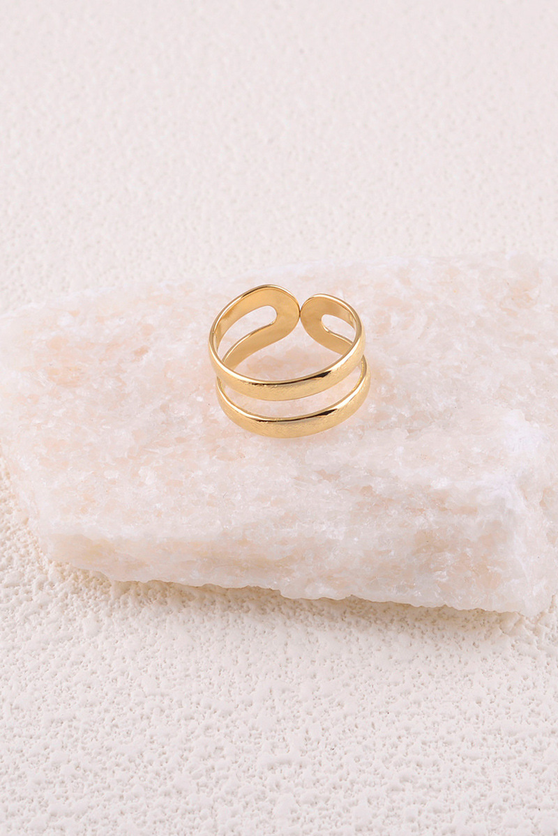 Wholesaler Bohm - Ring - 2 rings with a matte brushed effect