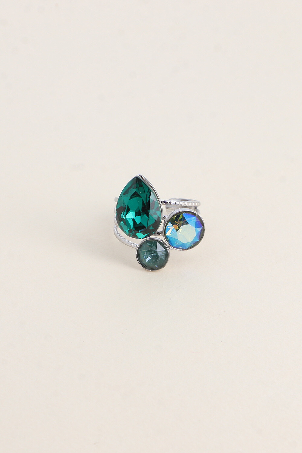 Großhändler Bohm - Goutte -Trilogie -Ring - Dekoriert mit Swarovski® -Kristallen