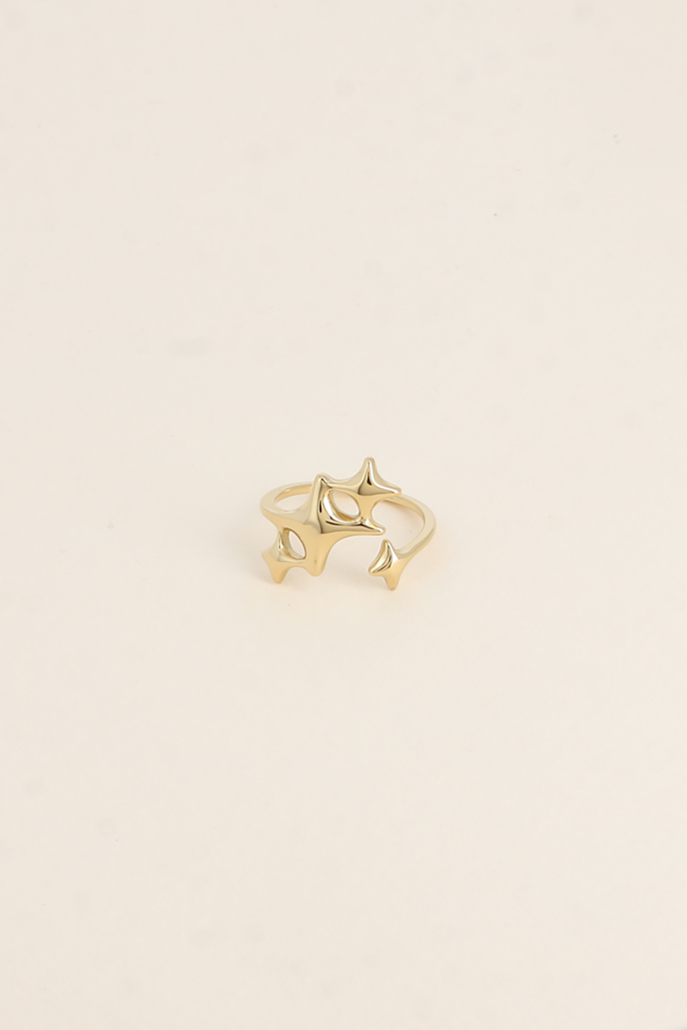 Mayorista Bohm - Anillo abierto - banda trenzada con 4 estrellas del Norte