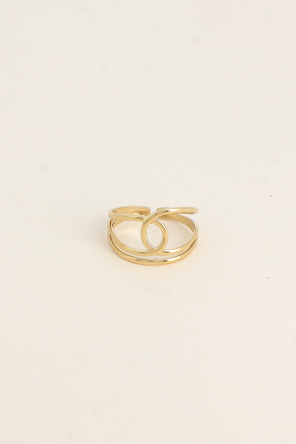 Grossiste Bohm - Bague - 2 rangs, ligne courbée