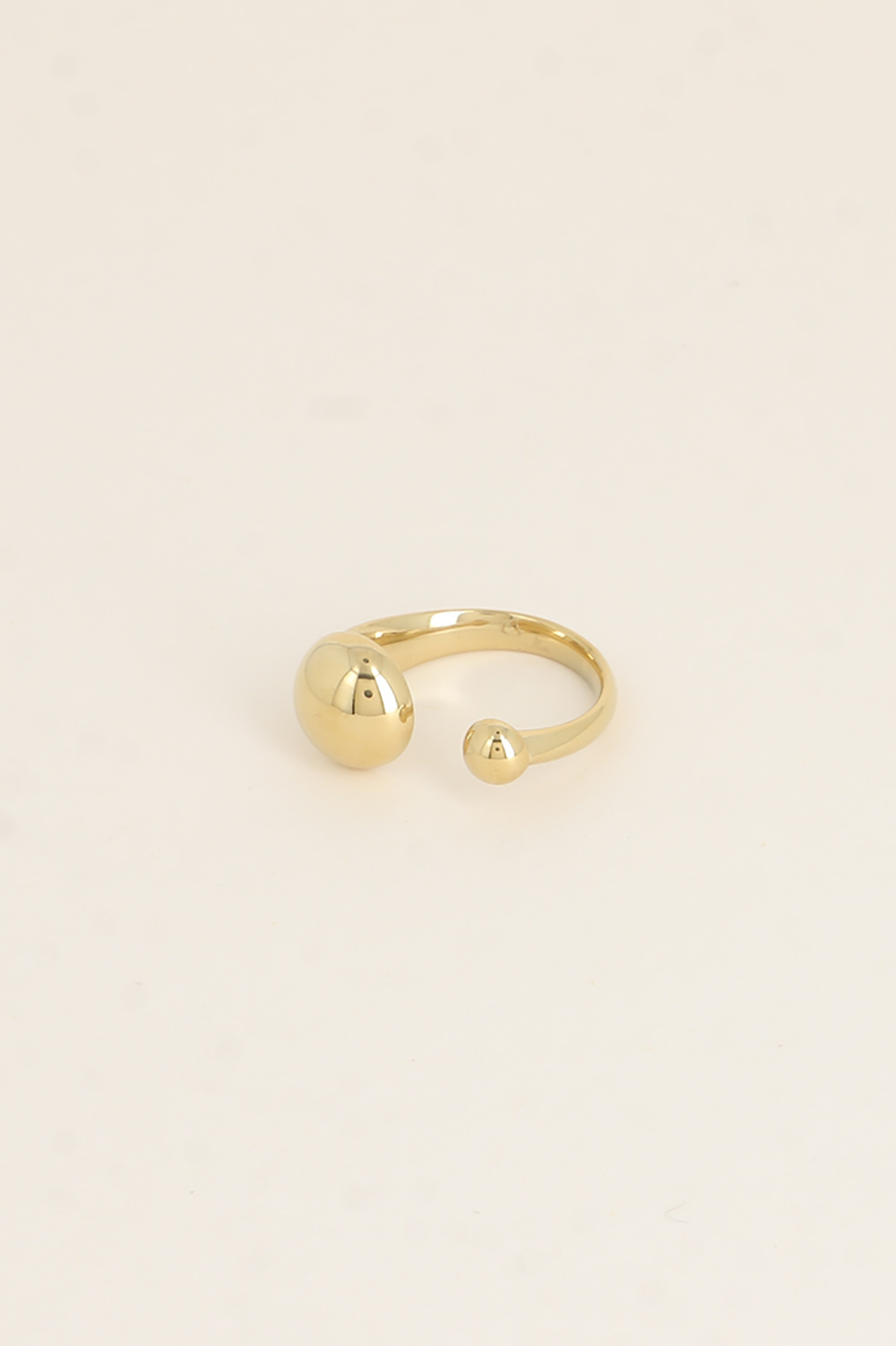 Grossiste Bohm - Bague ouverte - 2 ronds bombés