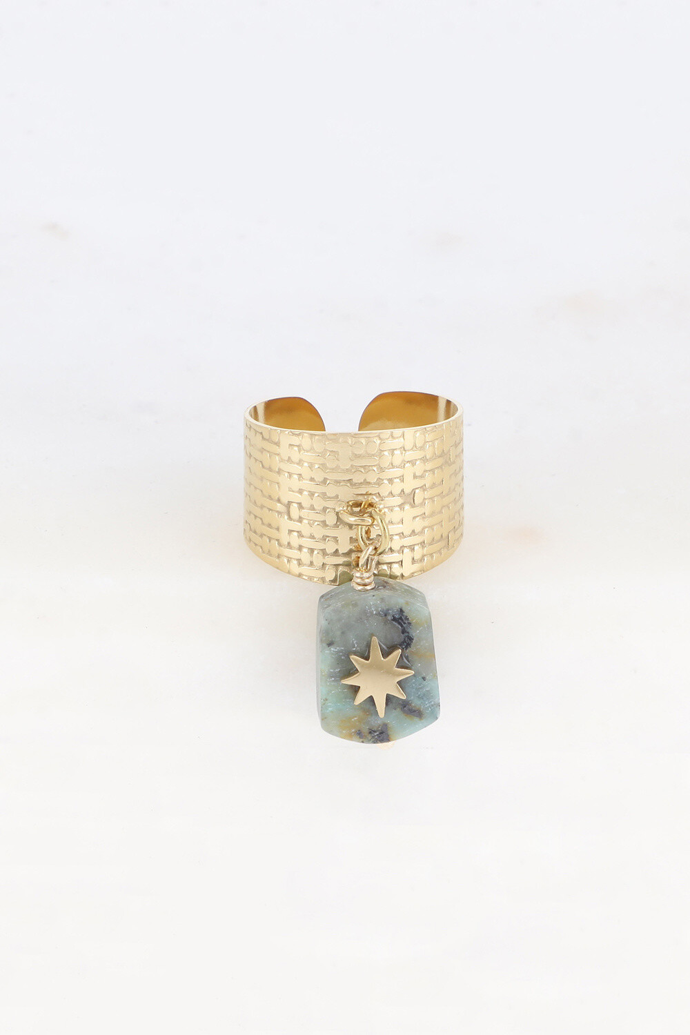 Grossiste Bohm - Bague Majestic - pierre naturelle et étoile
