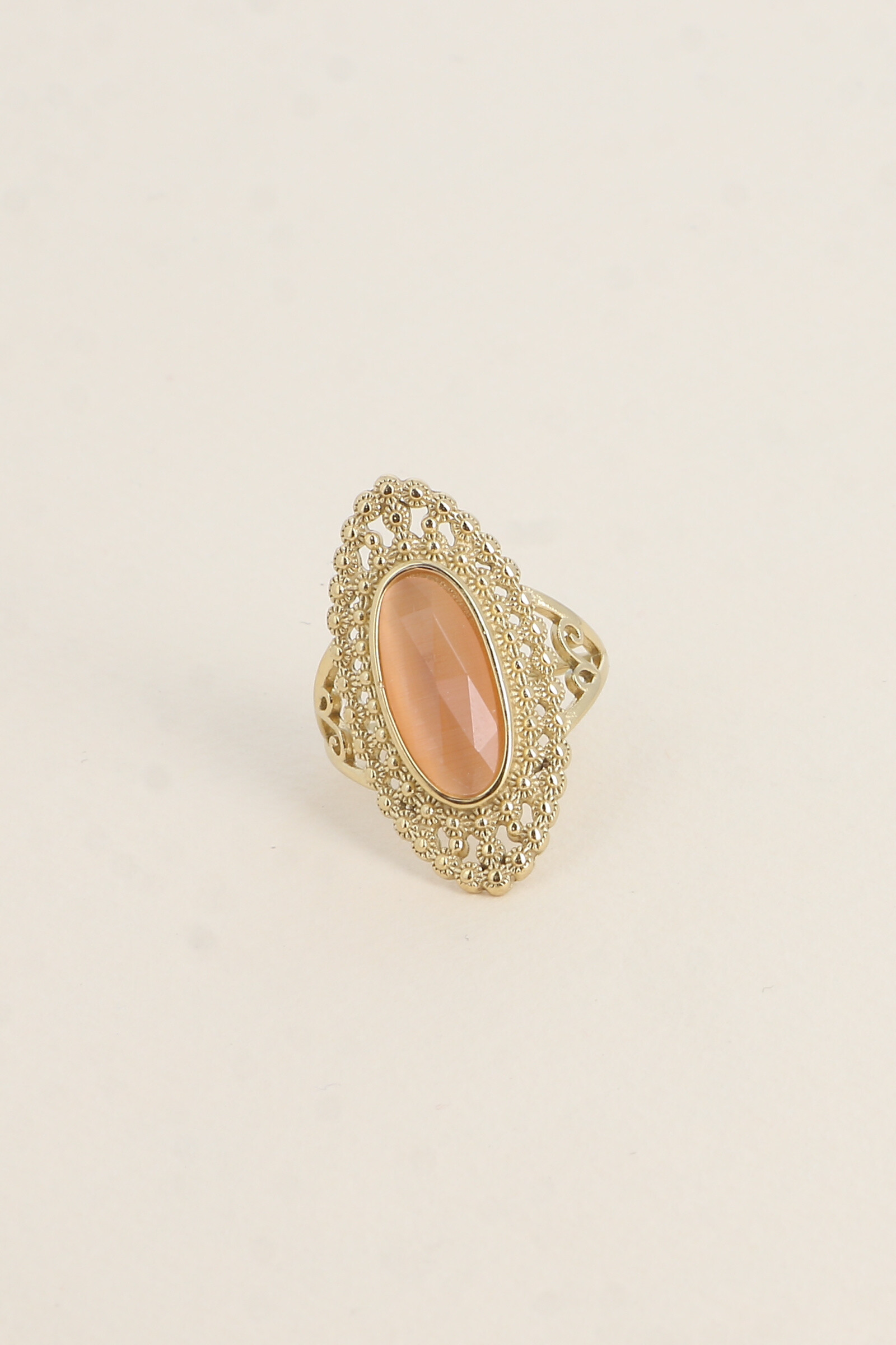 Grossista Bohm - Anello - Piet di gatto, anello di effetto milgrain openwork
