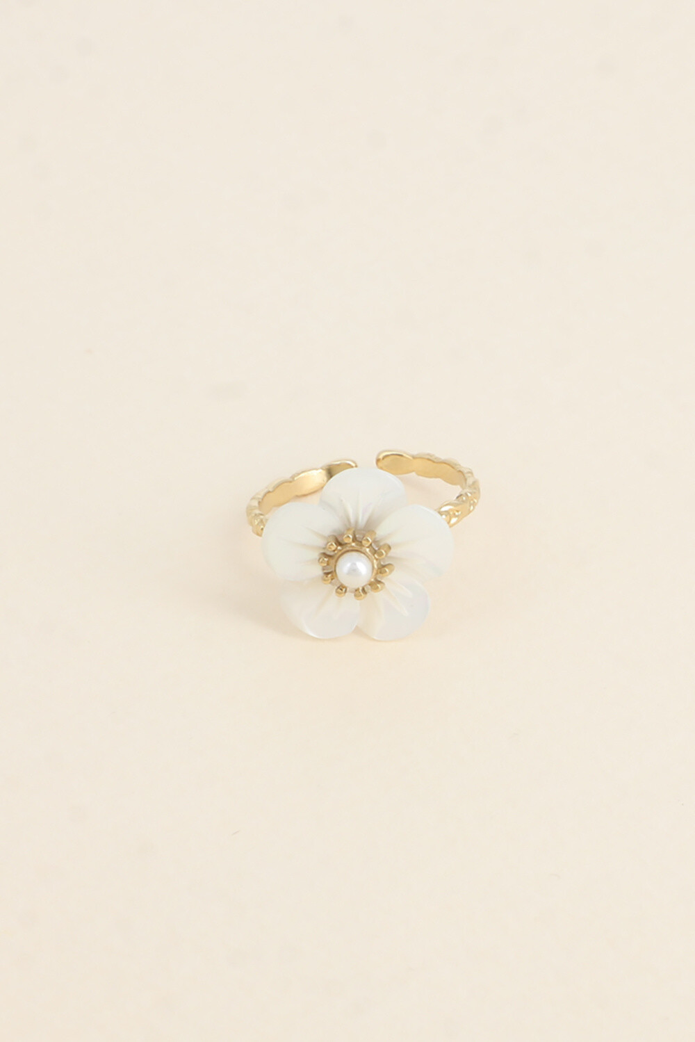 Wholesaler Bohm - Ring - pearly flower 15 mm