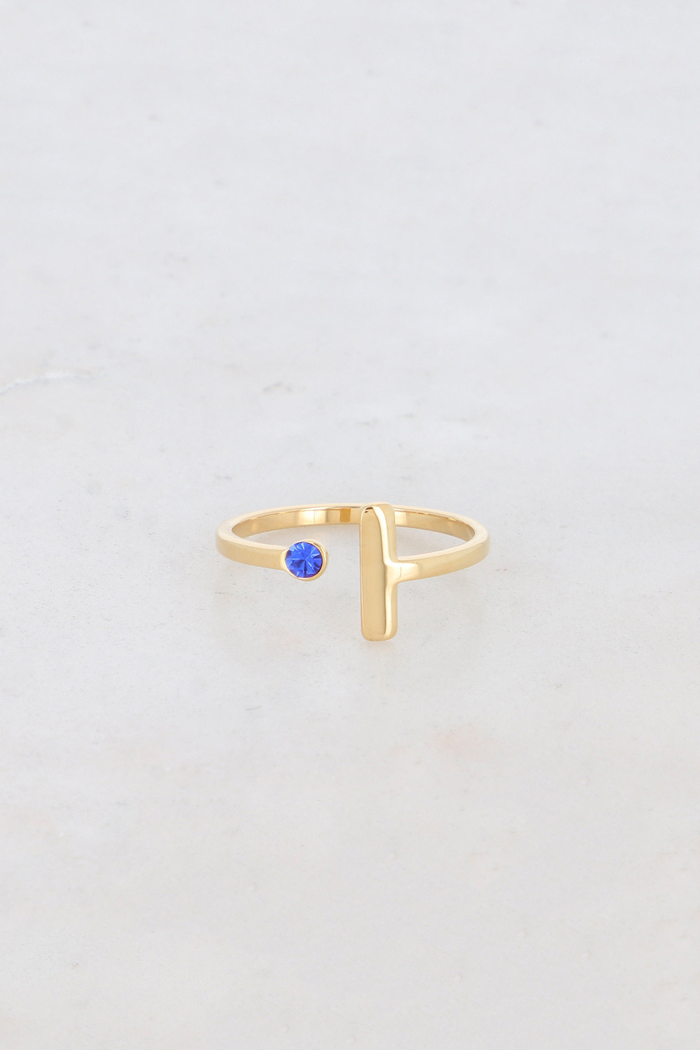 Grossiste Bohm - Bague ouverte - barre et cristal