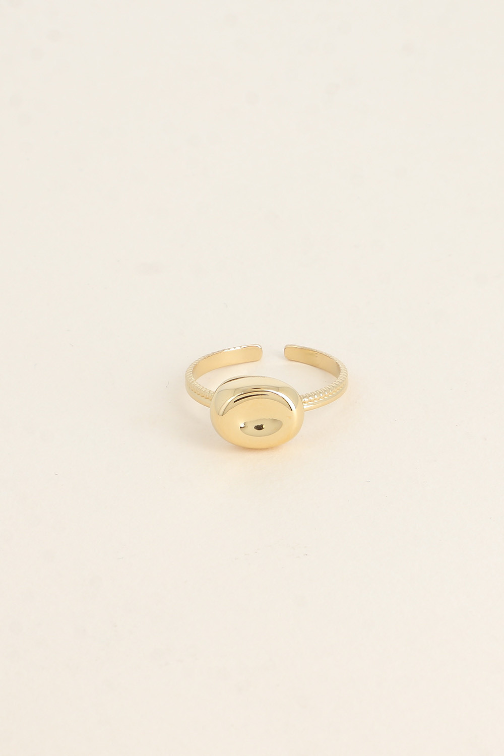 Grossiste Bohm - Bague - petite pastille bombée et incurvée