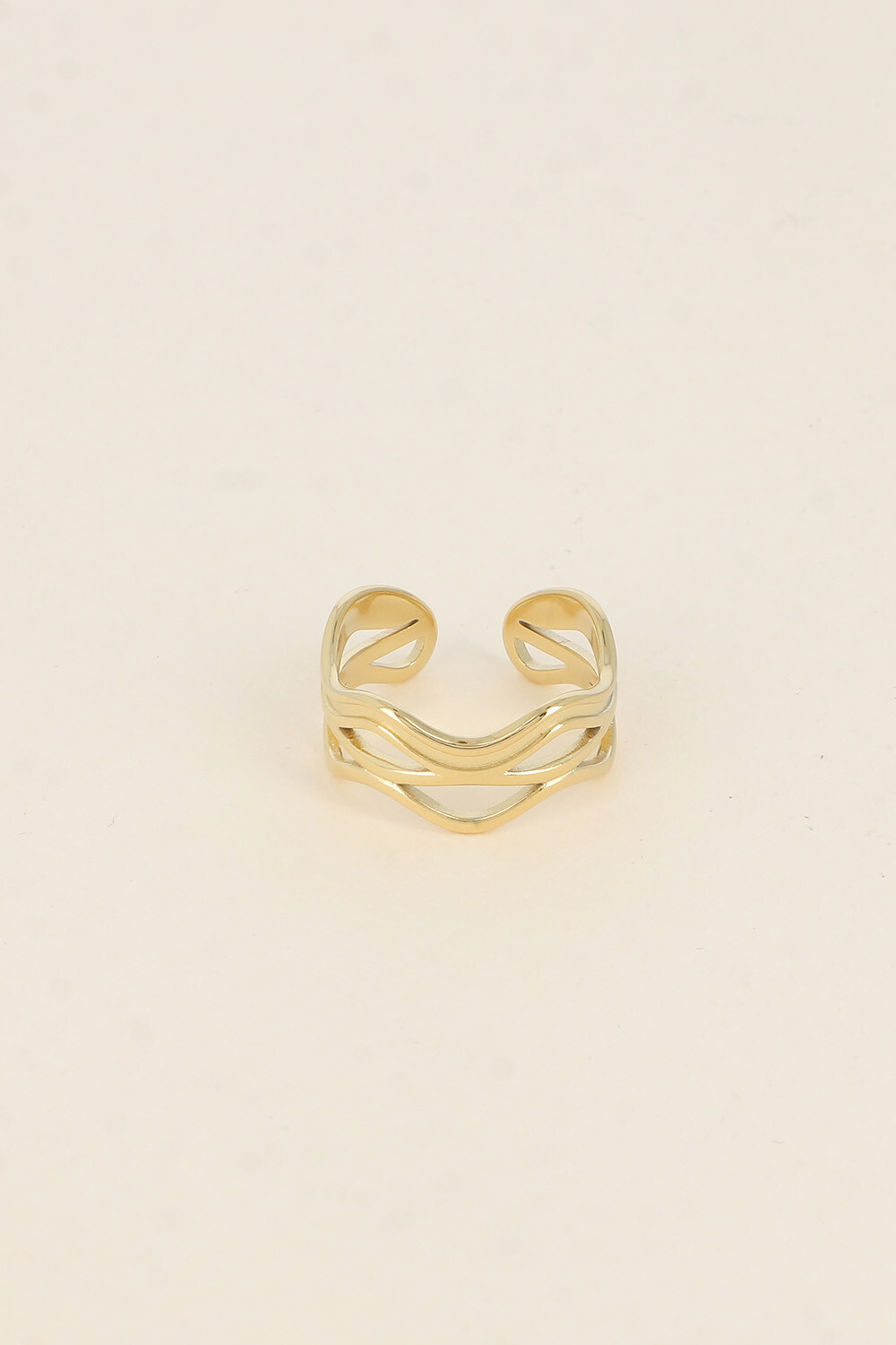 Grossiste Bohm - Bague - 3 lignes ondulées