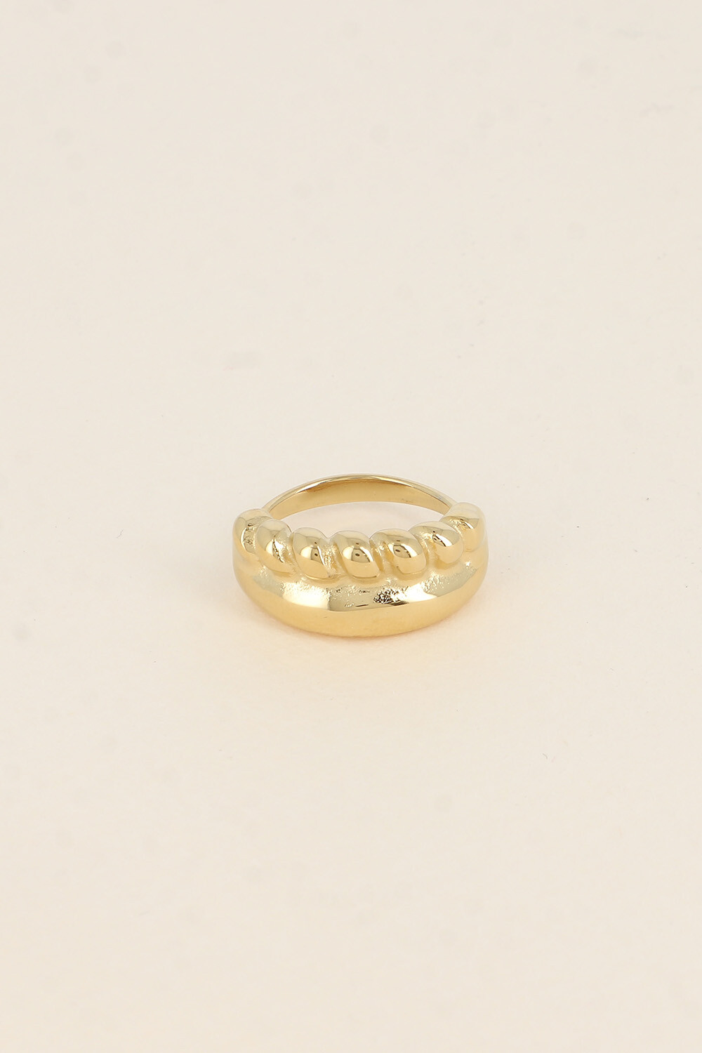 Grossiste Bohm - Bague - pièce à 2 rangs, lisse et tressé