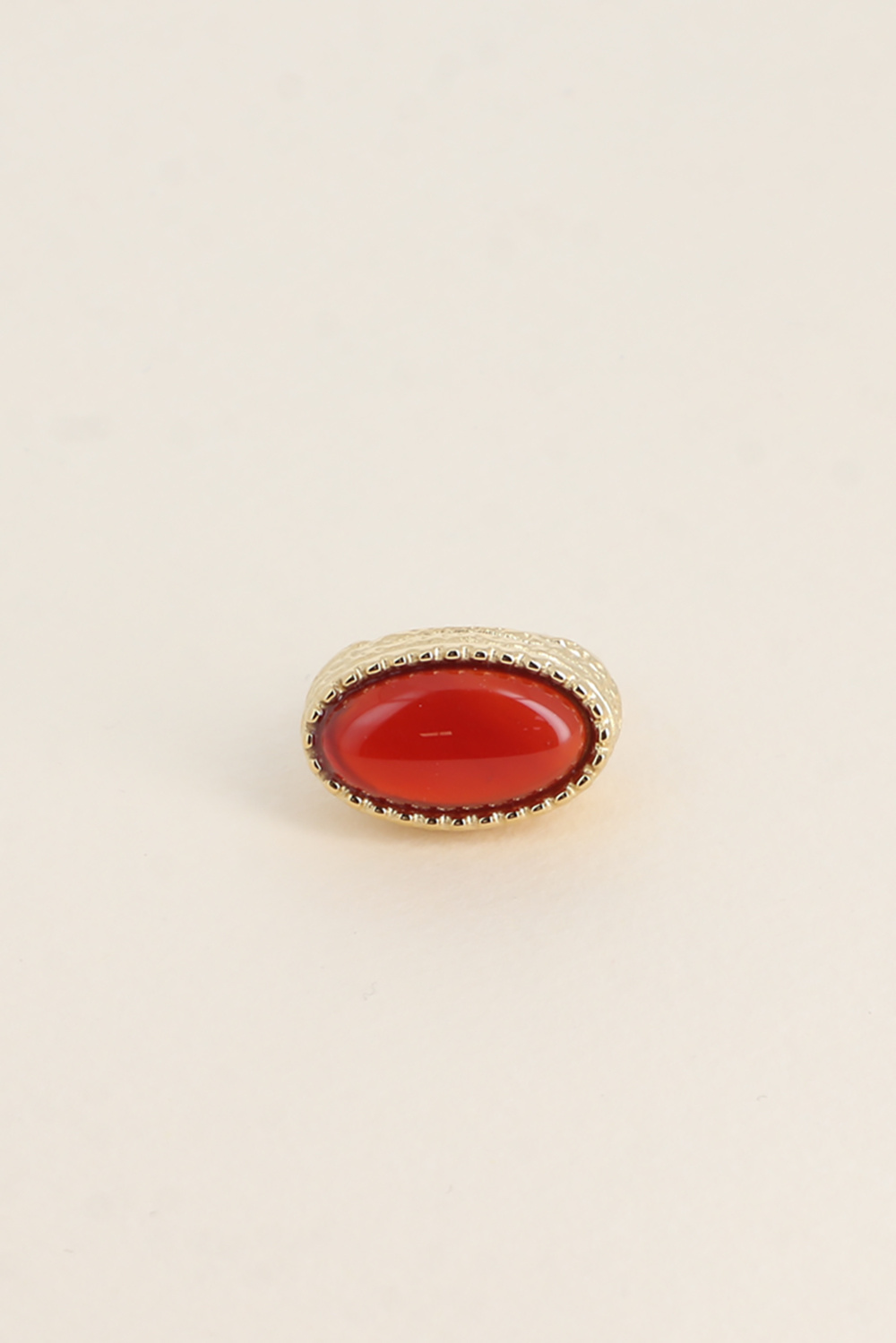 Mayorista Bohm - Anillo - estilo sello, piedra natural ovalada