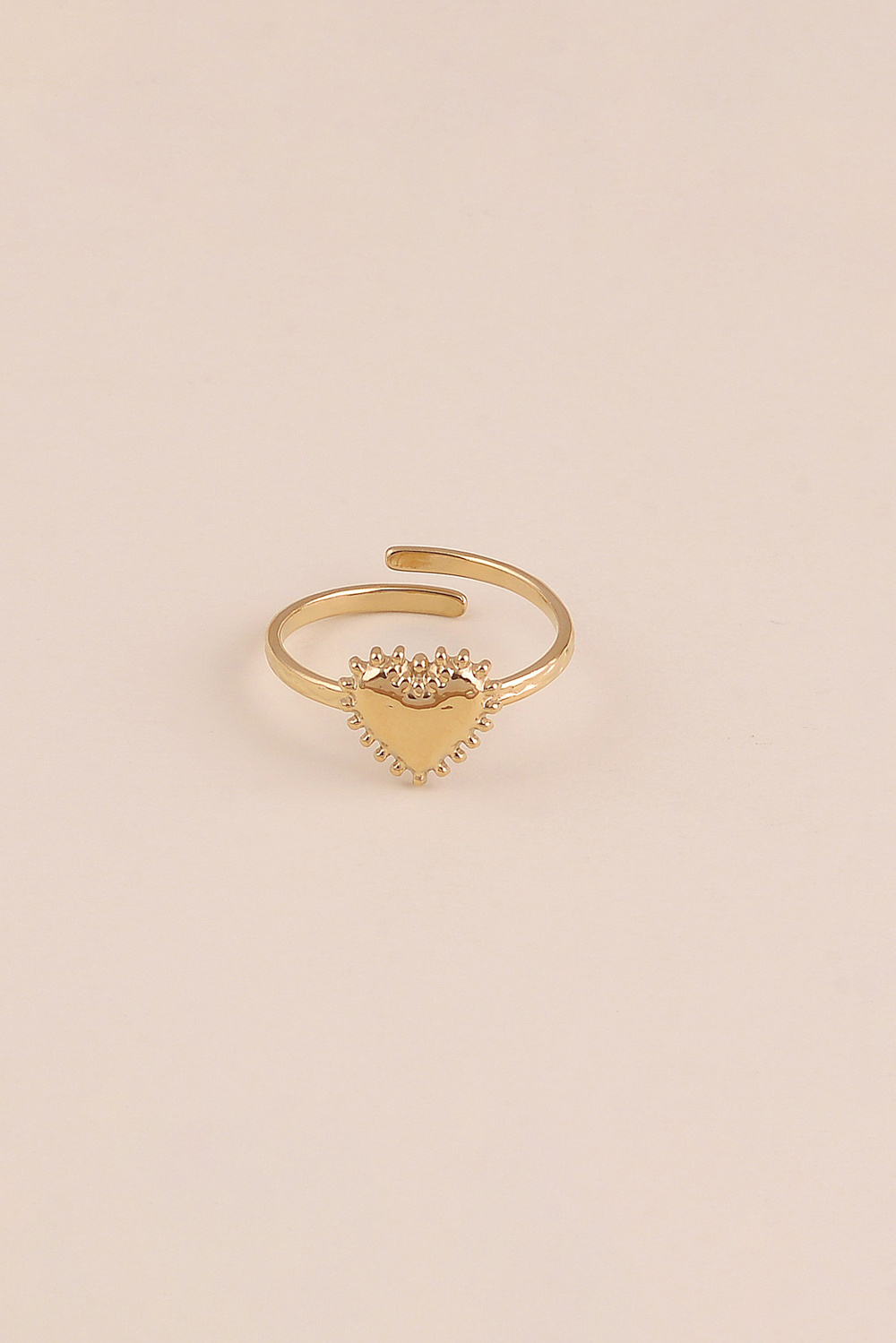 Grossiste Bohm - Bague - coeur avec contour milgrain