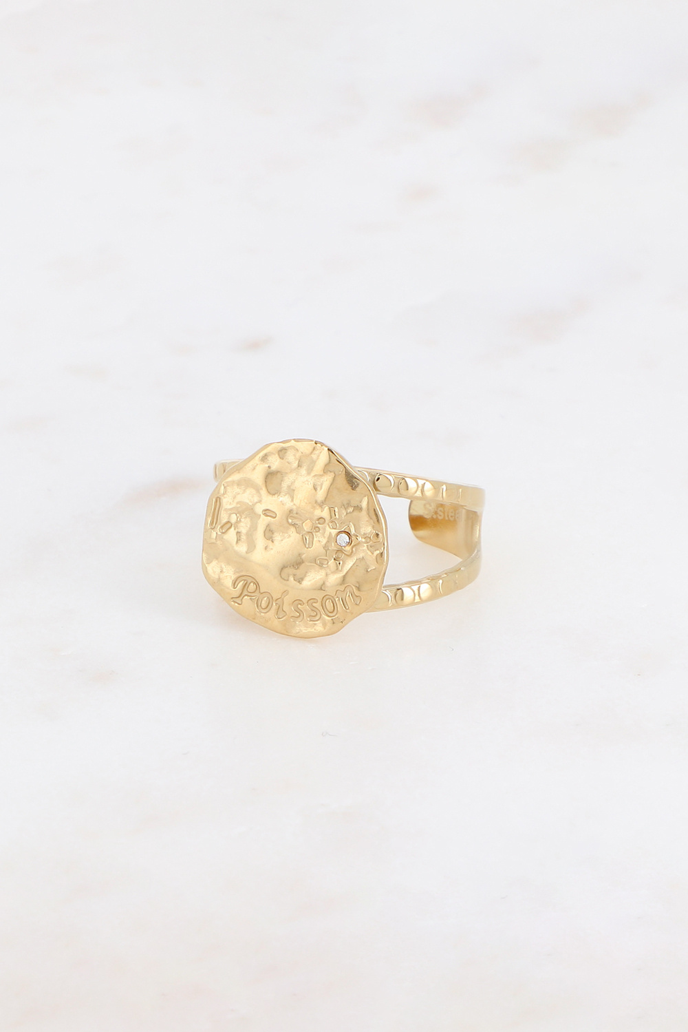 Mayorista Bohm - Anillo Astro efecto martillado - Piscis