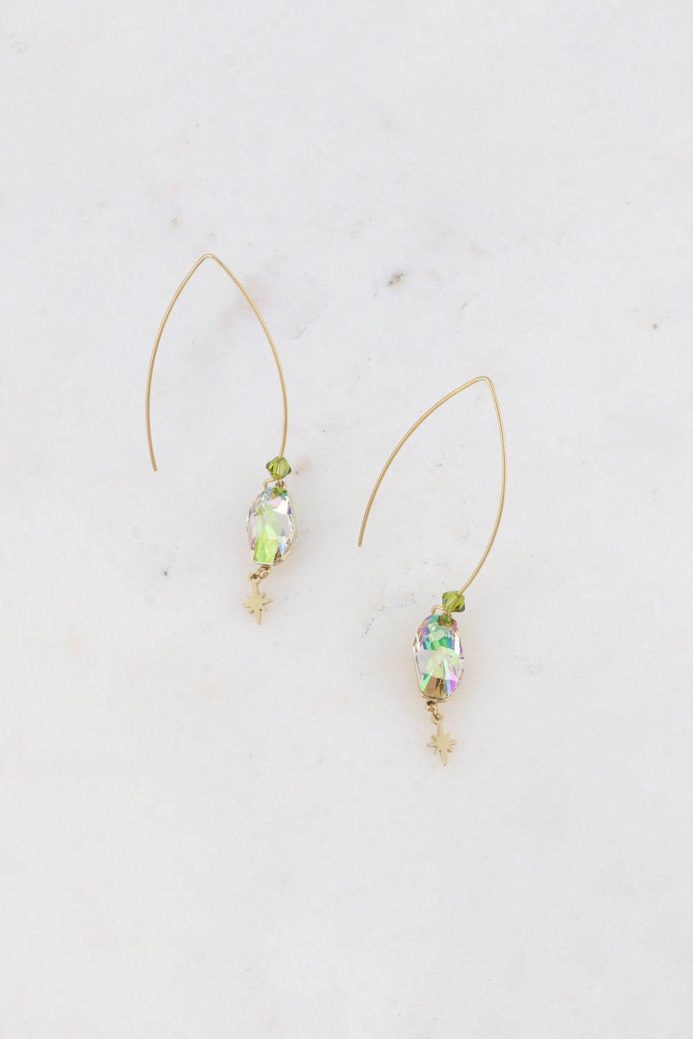 Grossiste Bohm - Boucles pendantes - ornées de cristaux de Swarovski® et étoile du Nord