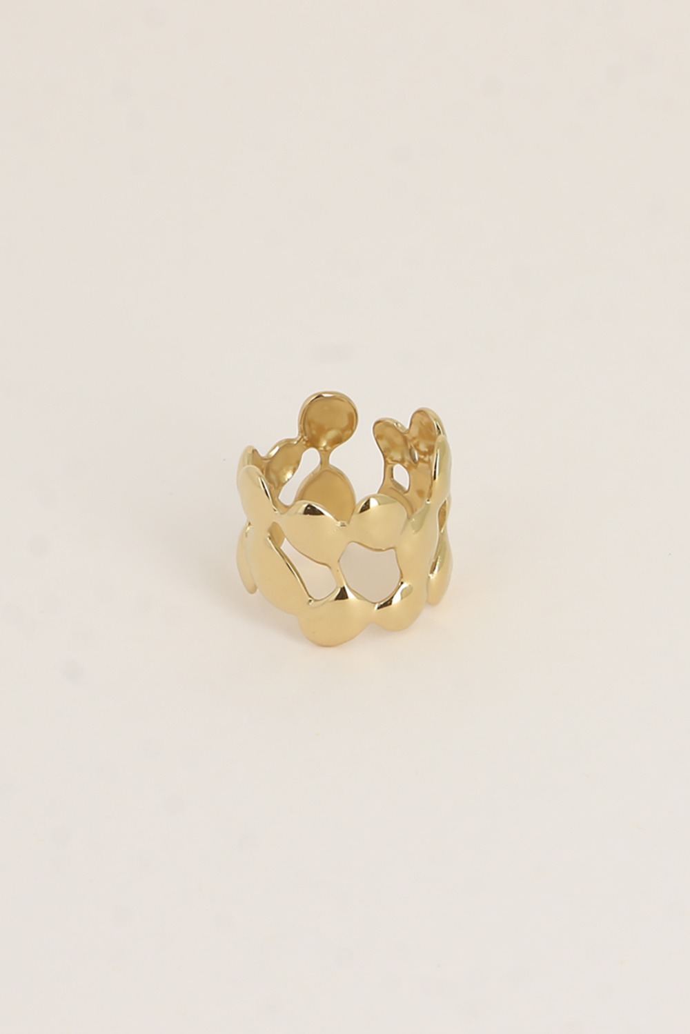Grossista Bohm - Anello largo - piccoli ovali con effetto macchiato