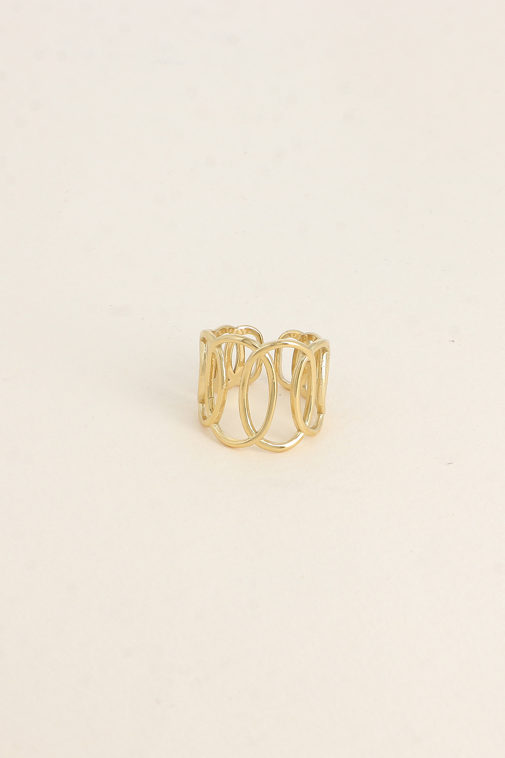 Grossiste Bohm - Bague - formes ovales ajourées 18mm