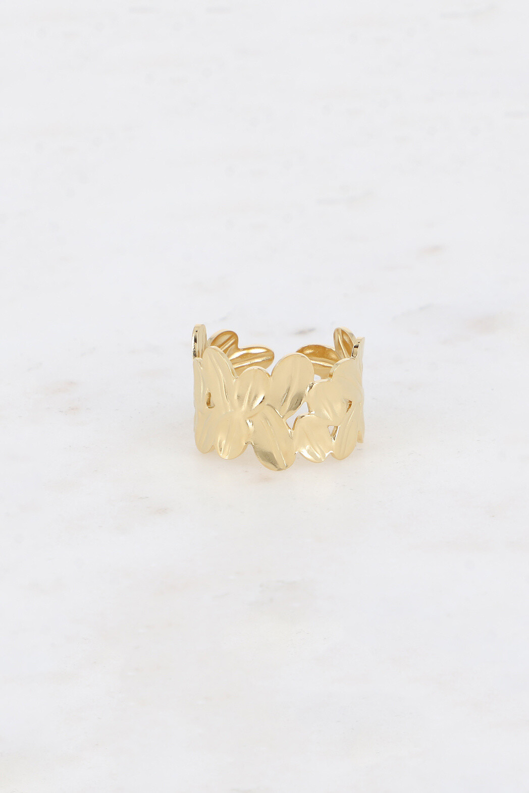 Mayorista Bohm - Anillo - motivo floral texturizado