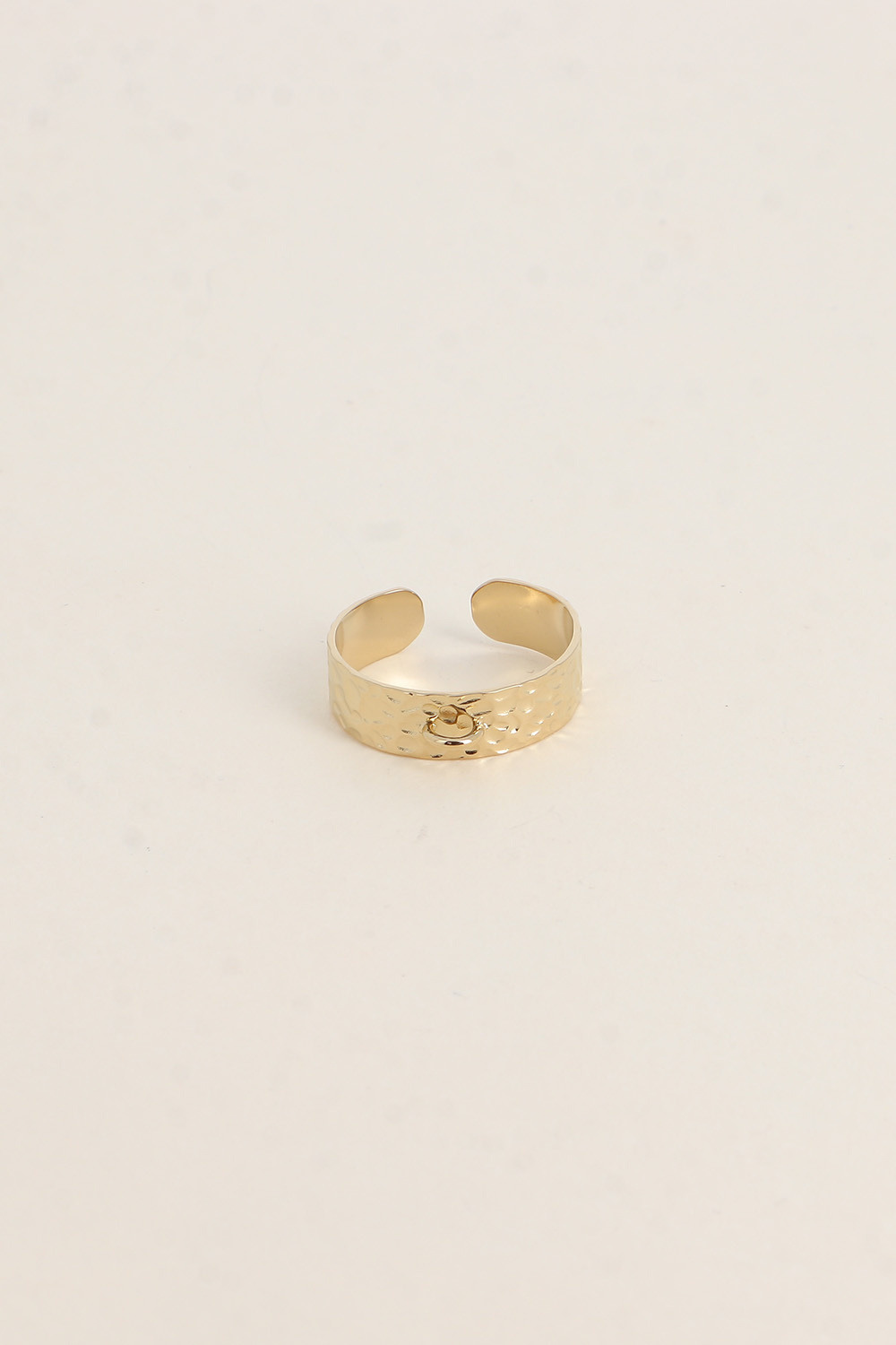 Wholesaler Bohm - Ring - hammered band 6mm - set of 2 pcs