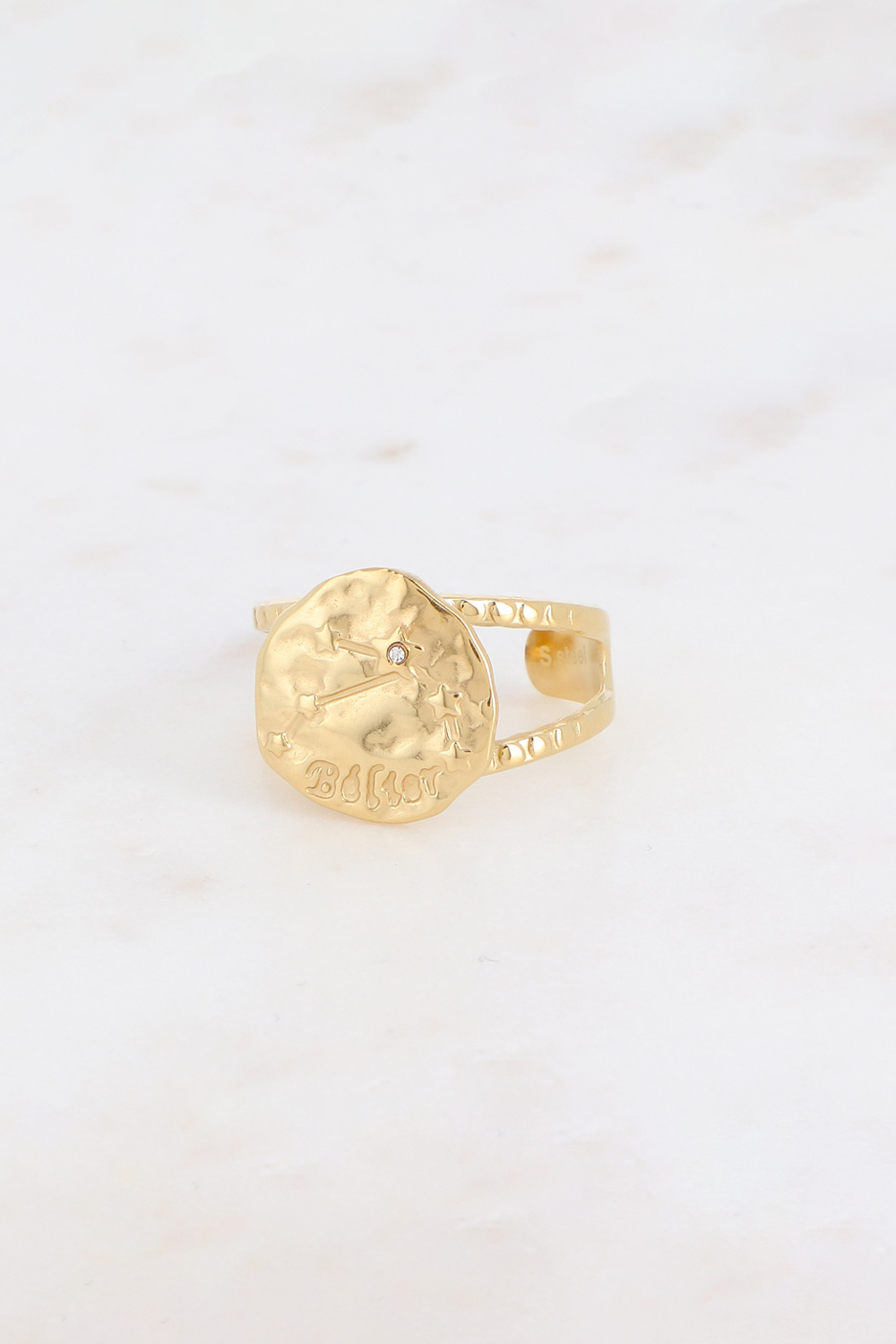 Mayorista Bohm - Anillo Astro efecto martillado - Aries