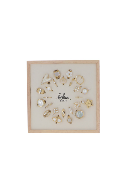 Mayorista Bohm - Juego de 24 anillos - dorado blanco Mayorista Bohm - Juego de 24 anillos - dorado blanco