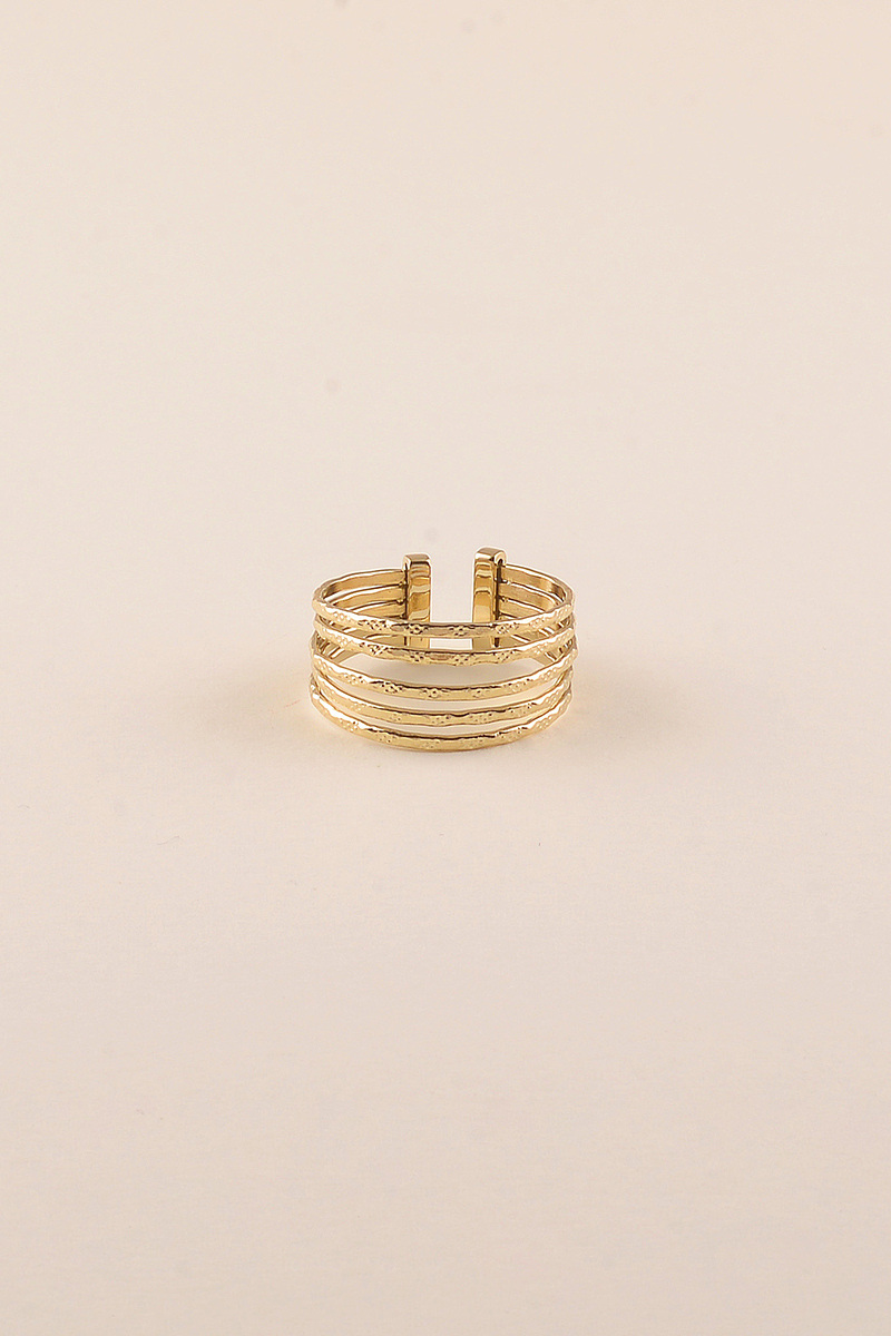 Mayorista Bohm - Anillo - 5 bandas texturizadas con puntos