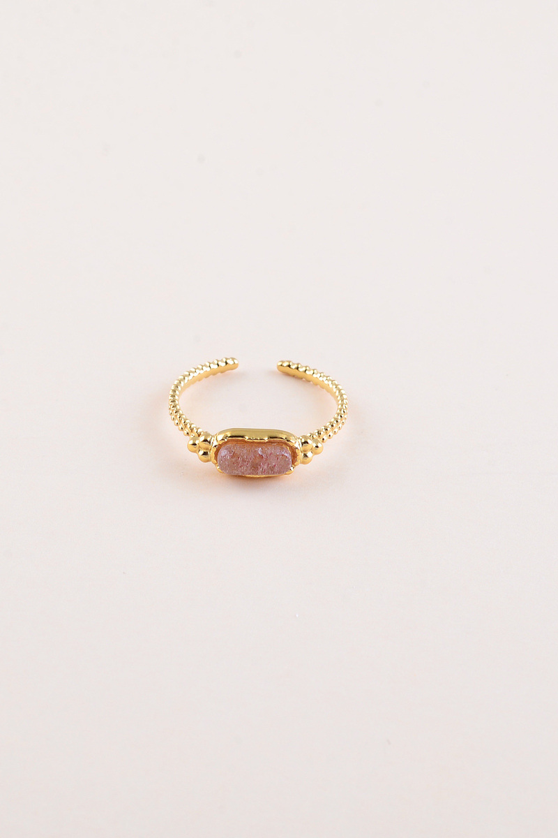 Grossiste Bohm - Bague fine - tige en pierre naturelle