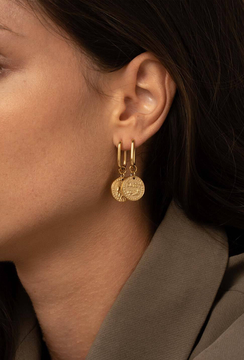 Wholesaler Bohm - Fleury hoop earrings - Birth flowers - September MORNING GLORY